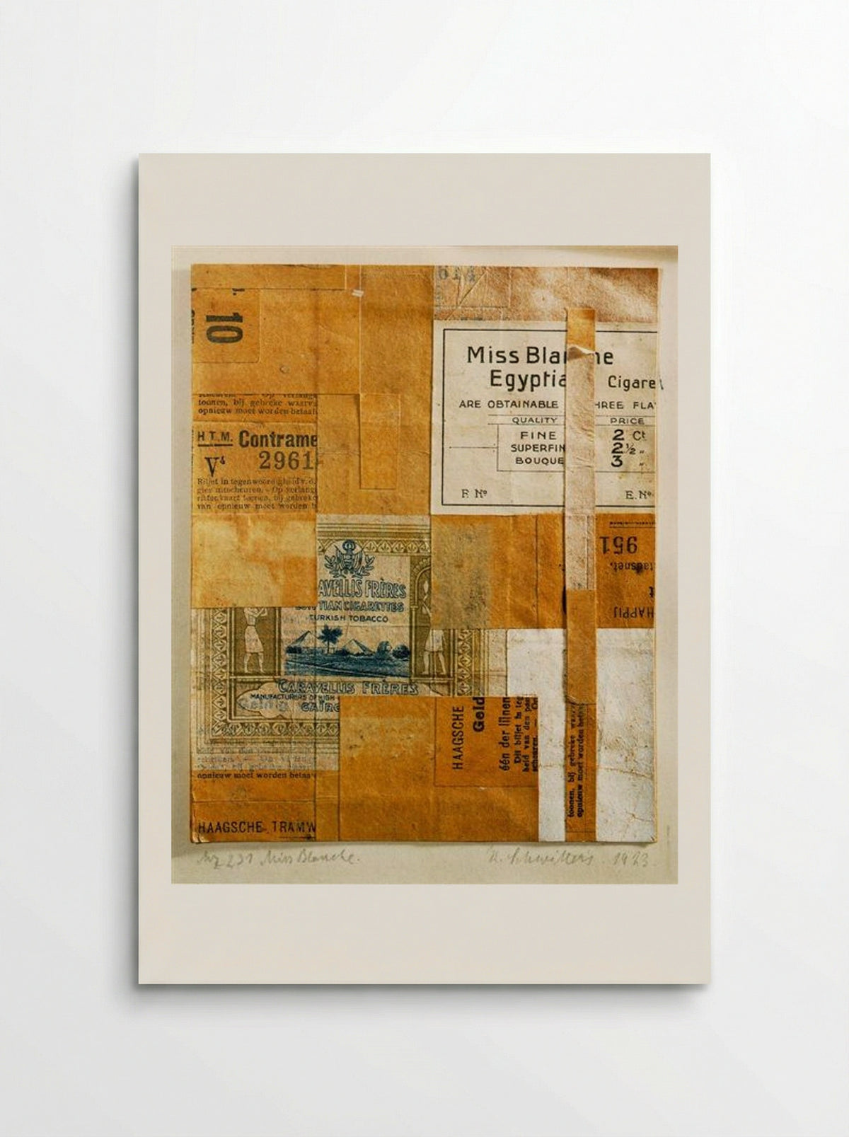 Mz 231. Miss Blanche - Kurt Schwitters - Poster