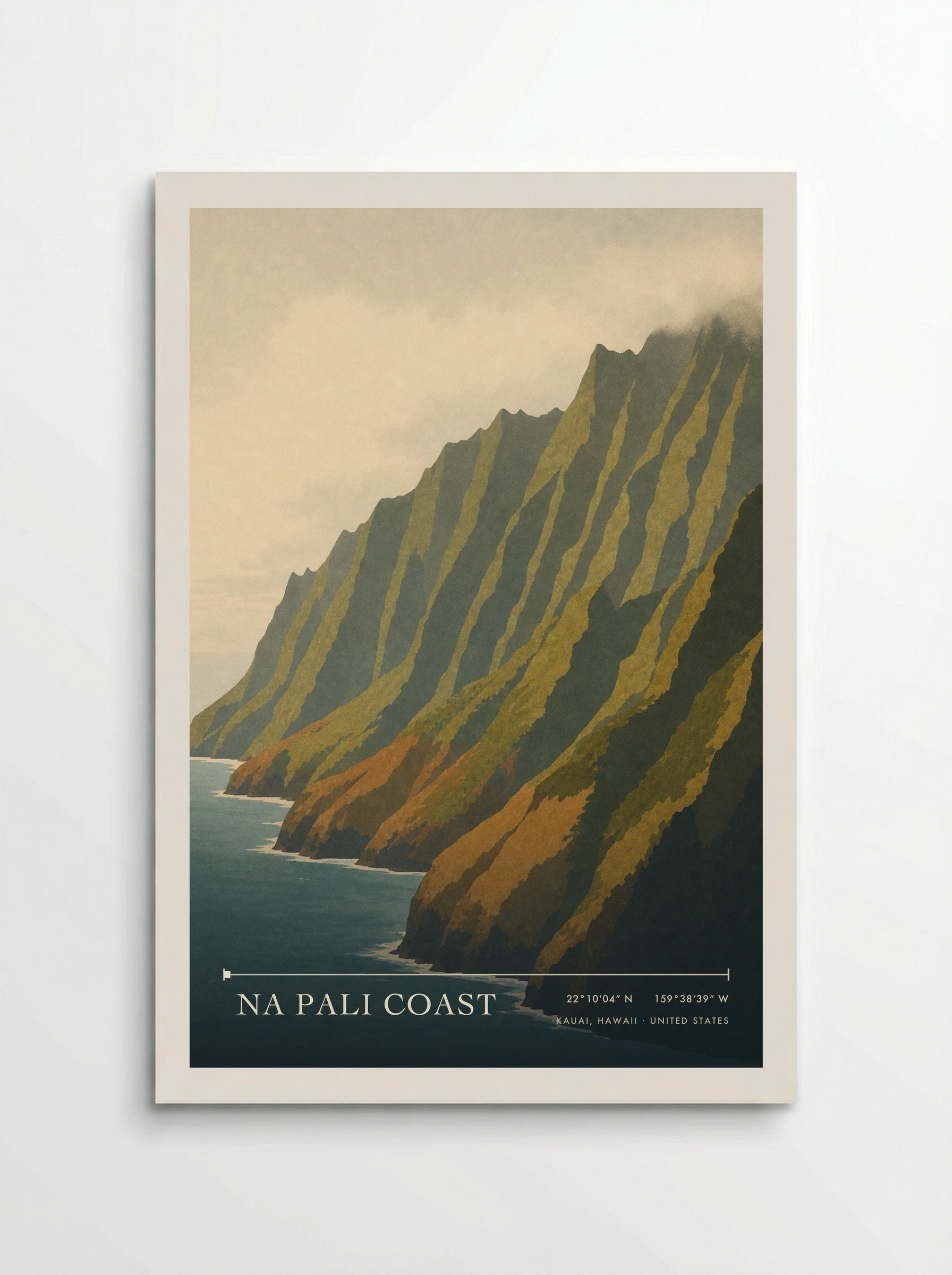 Na Pali Coast Travel Poster Artwork - Poster