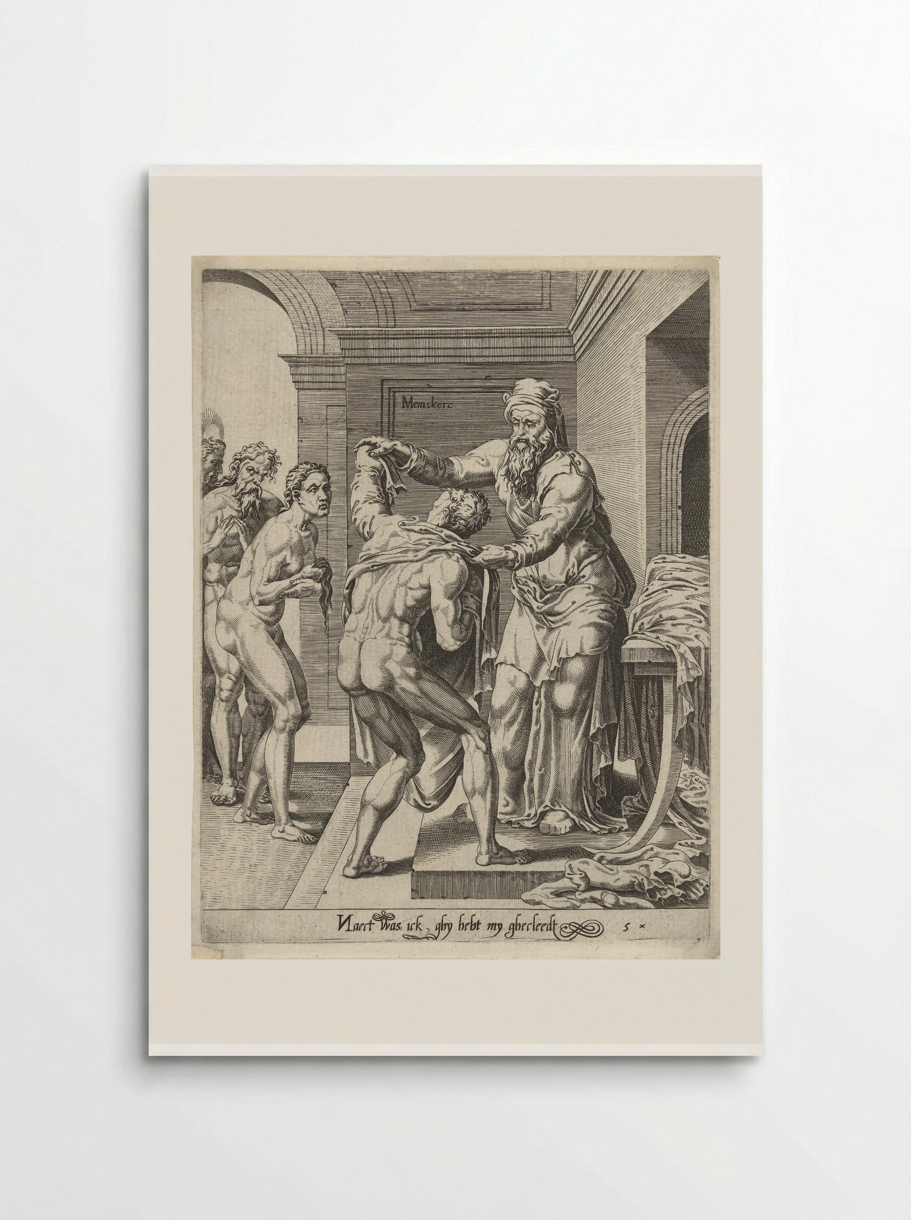 Naakten kleden (Clothe the Naked) - Dirck Volckertsz. Coornhert - Poster