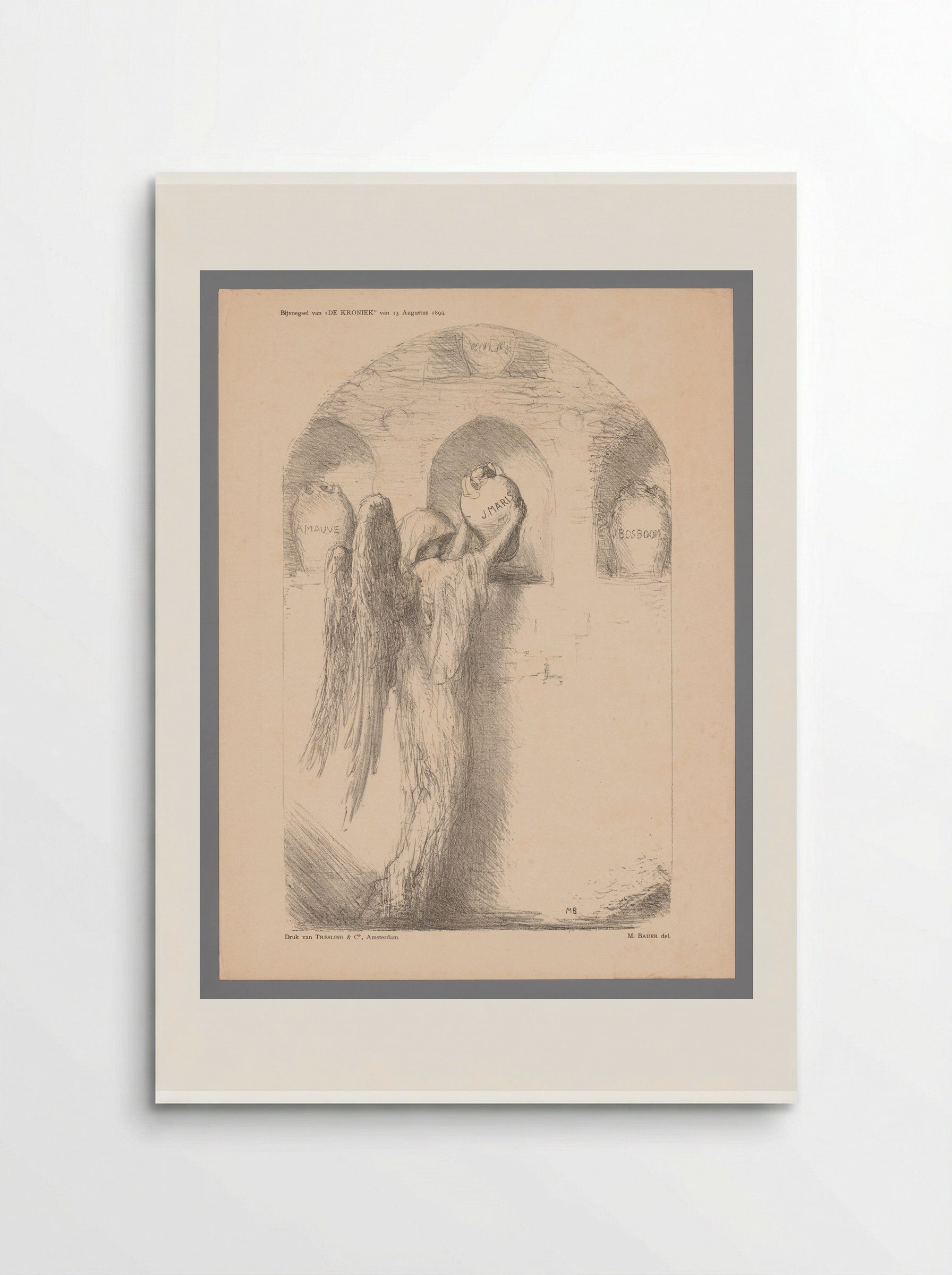 Naar aanleiding van de dood van Jacob Maris - Marius Bauer - Poster