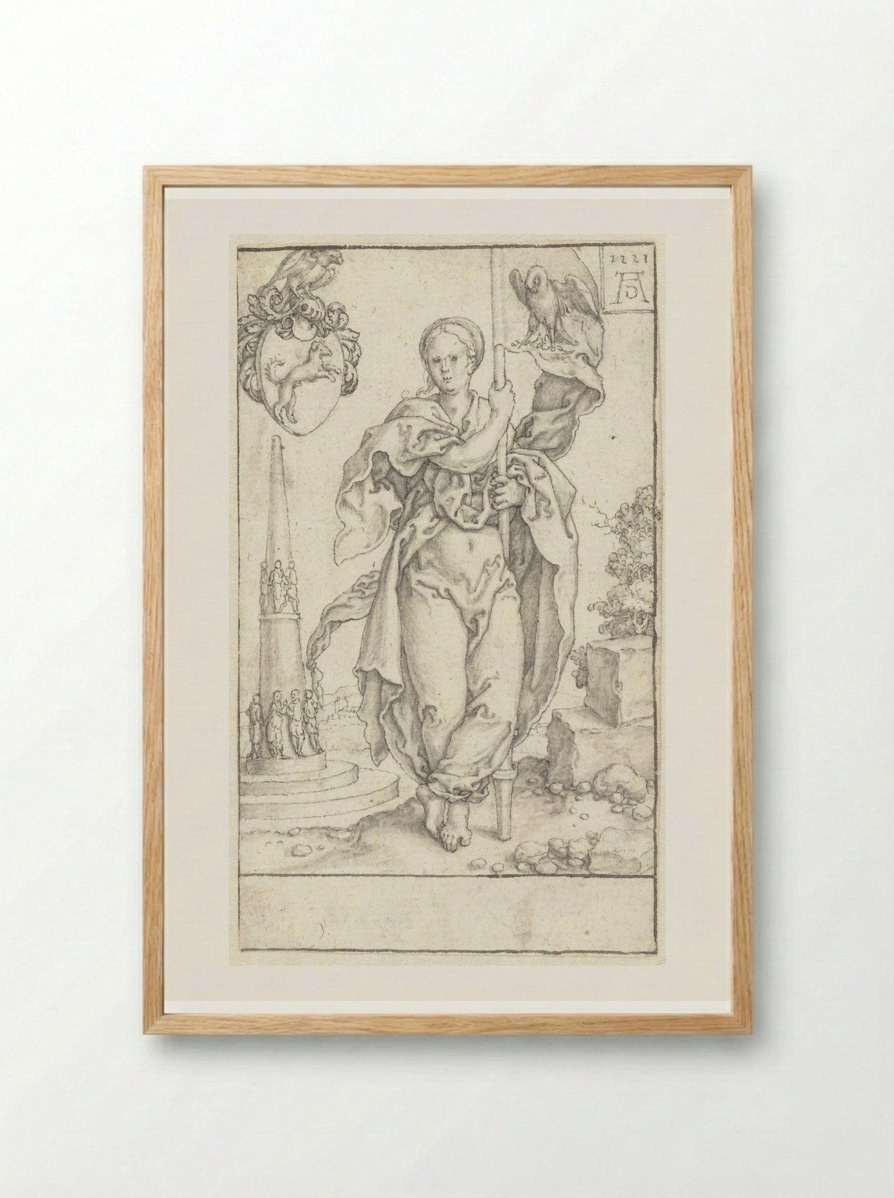 Naastenliefde (Charity) - Heinrich Aldegrever - Framed Print Wood