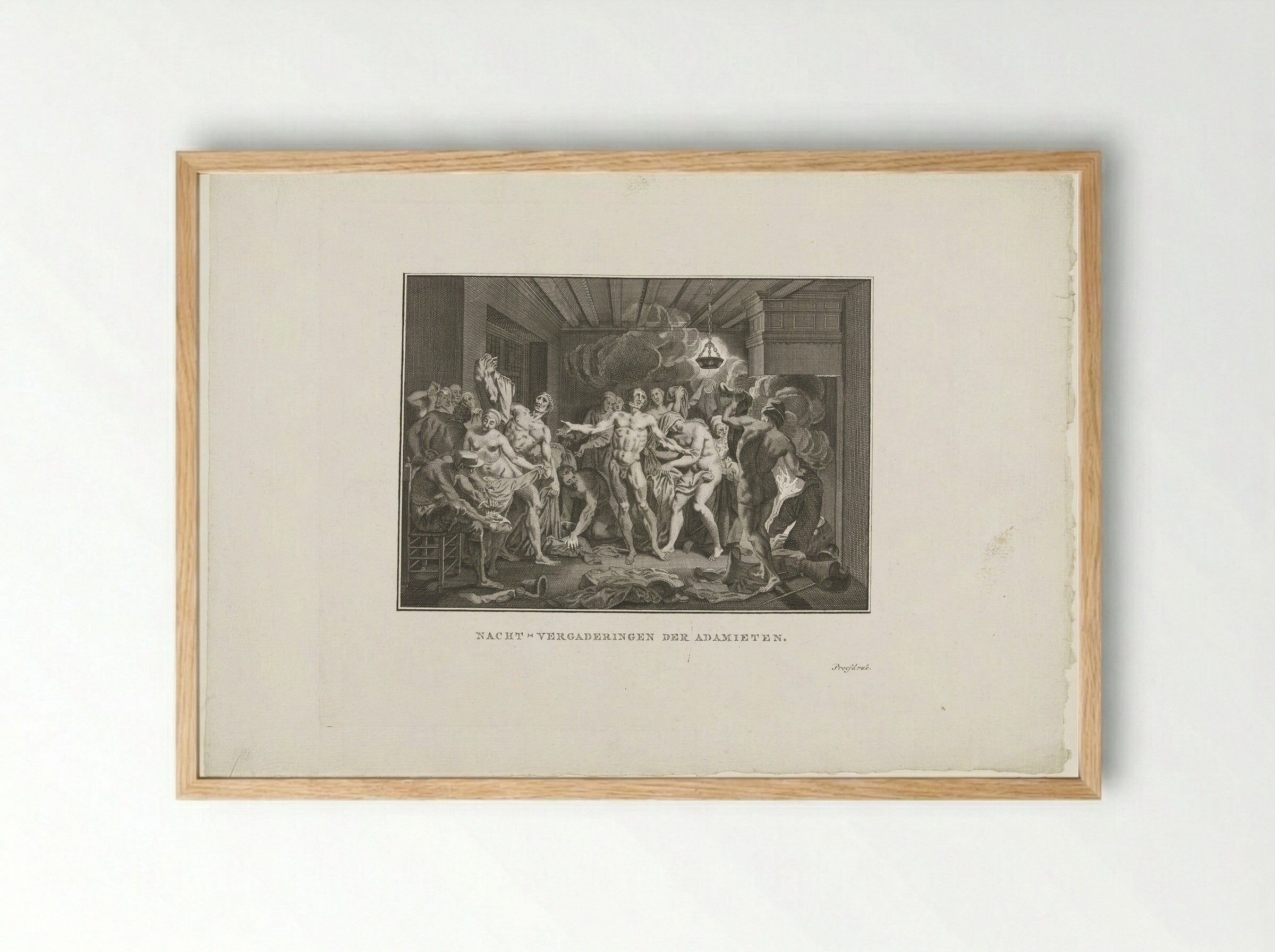 Nachtvergaderingen der Adamieten - Jan Lucas van der Beek - Framed Print Wood