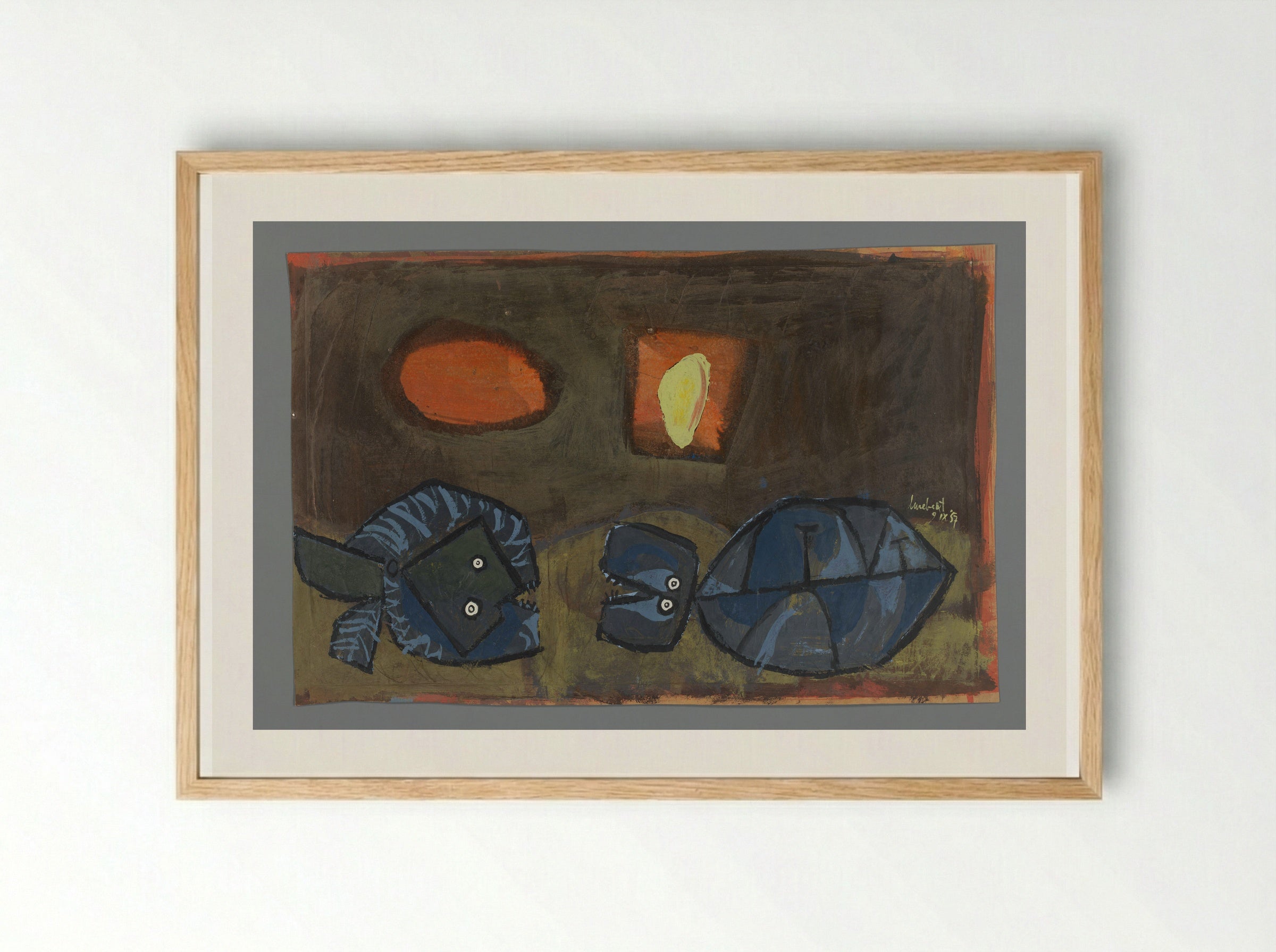 Nachtvis (Night Fish) - Lucebert - Framed Print Wood