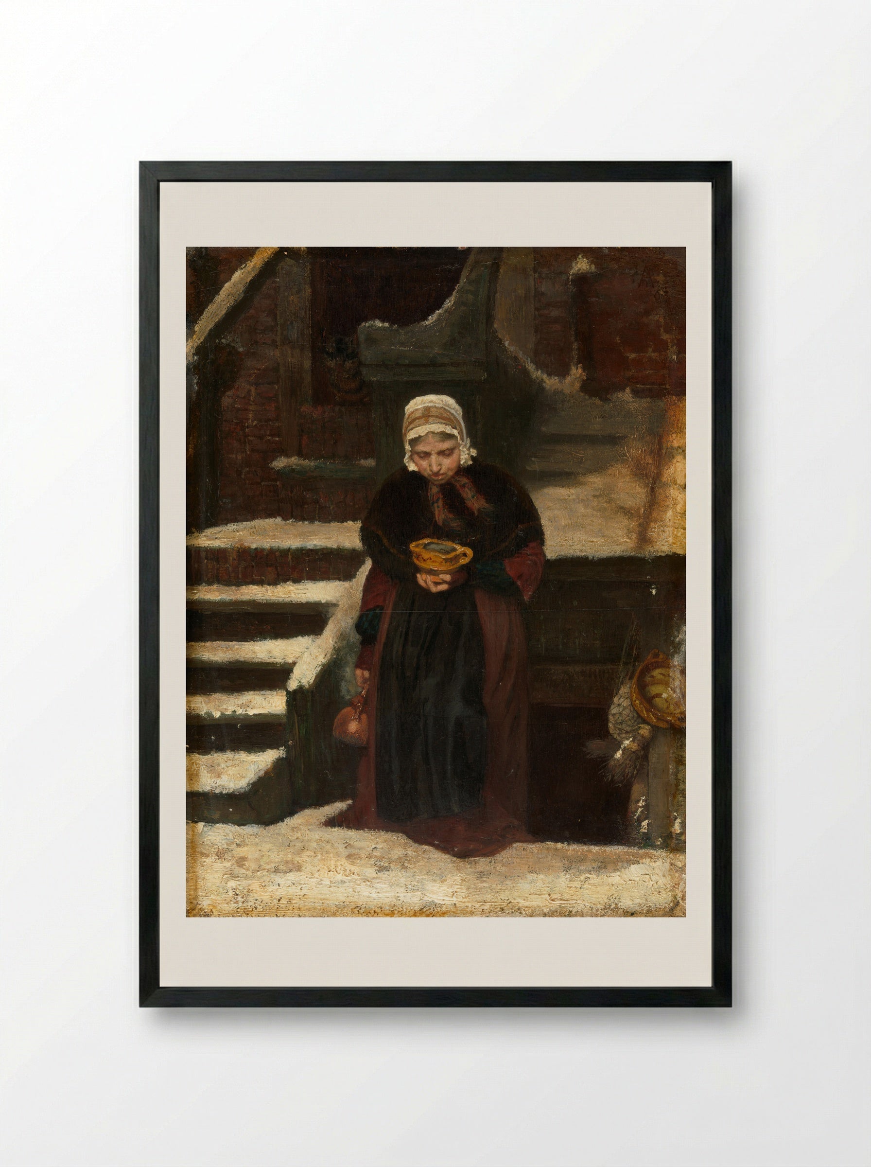Nadagen (Later Days) - August Allebé - Framed Print Black