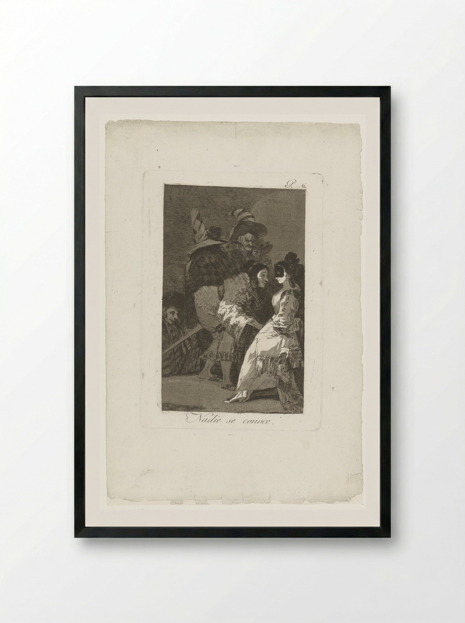 Nadie se conoce - Francisco de Goya - Framed Print Black