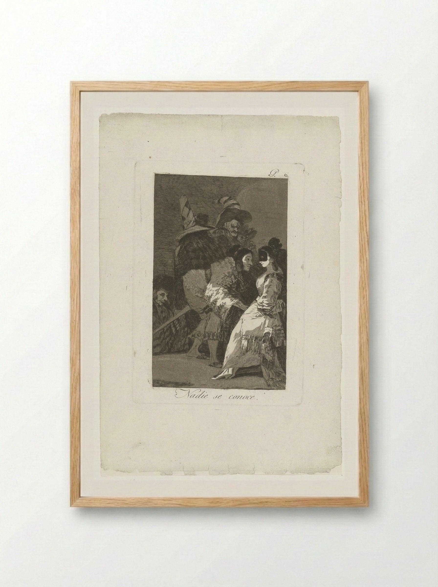 Nadie se conoce - Francisco de Goya - Framed Print Wood