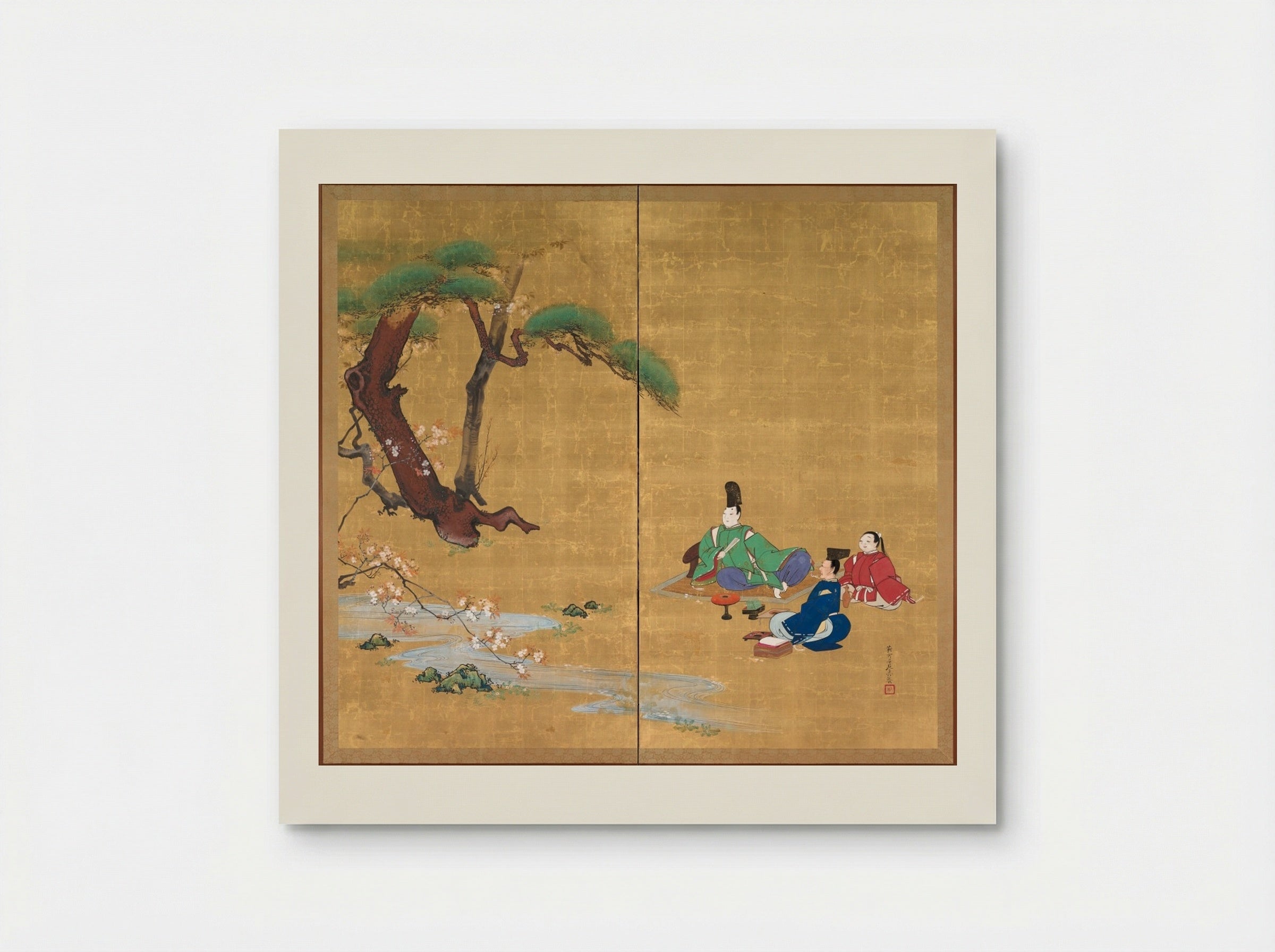 Nagisa Palace from the Tales of Ise - Shibata Zeshin - Poster