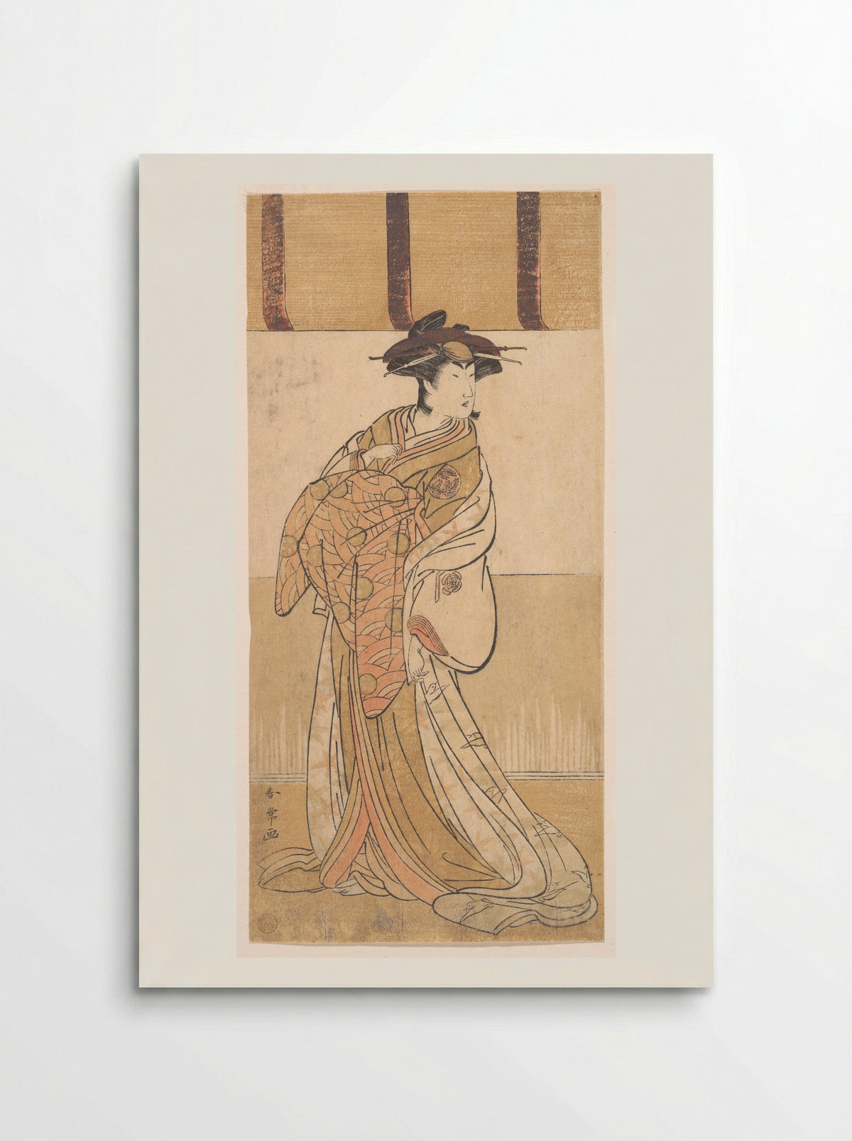 Nakamura Riko in the Role of Oiso no Tora - Katsukawa Shunjō - Poster