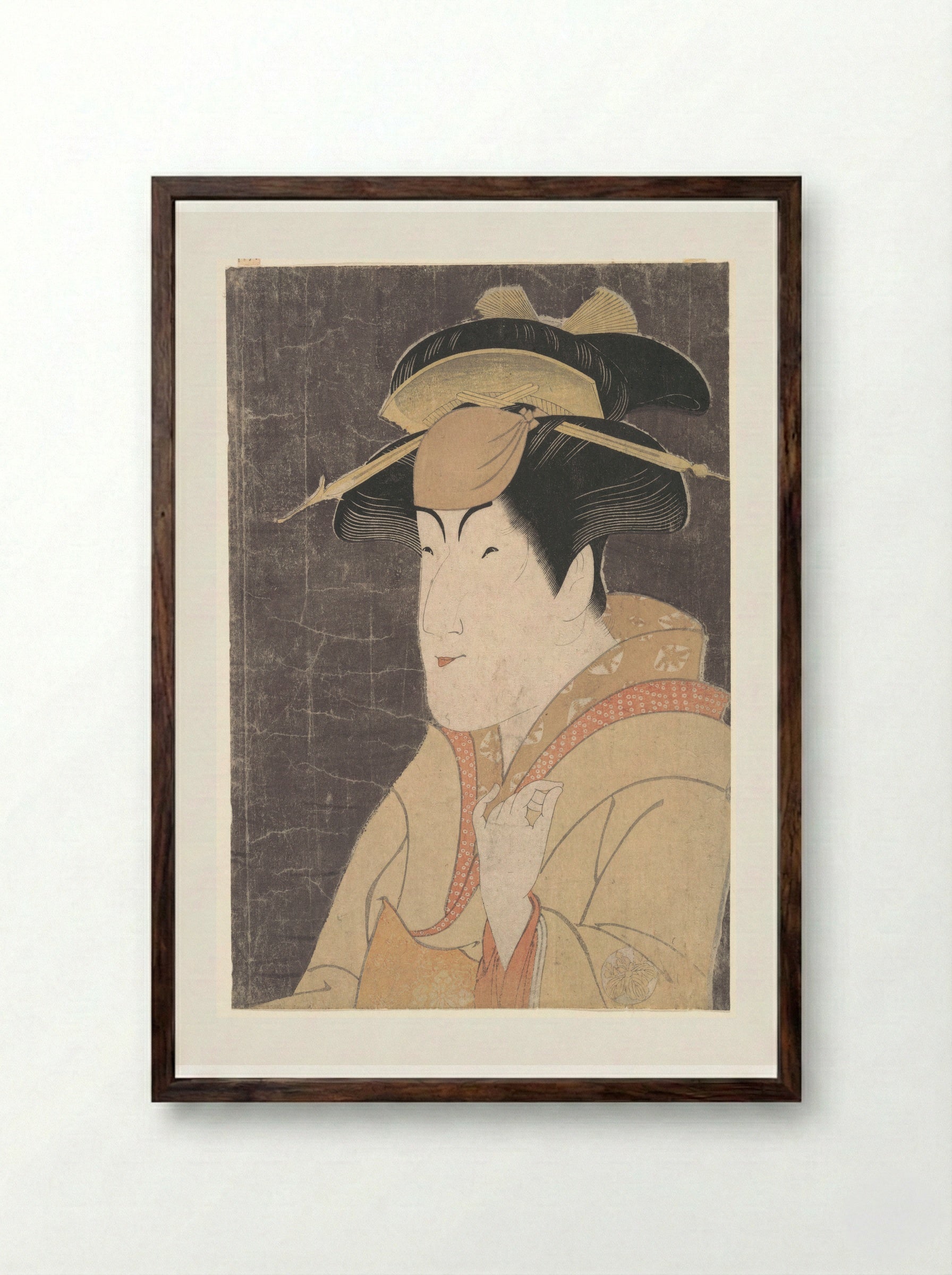 Nakayama Tomisaburō as Miyagino - Tōshūsai Sharaku - Framed Print Dark Wood