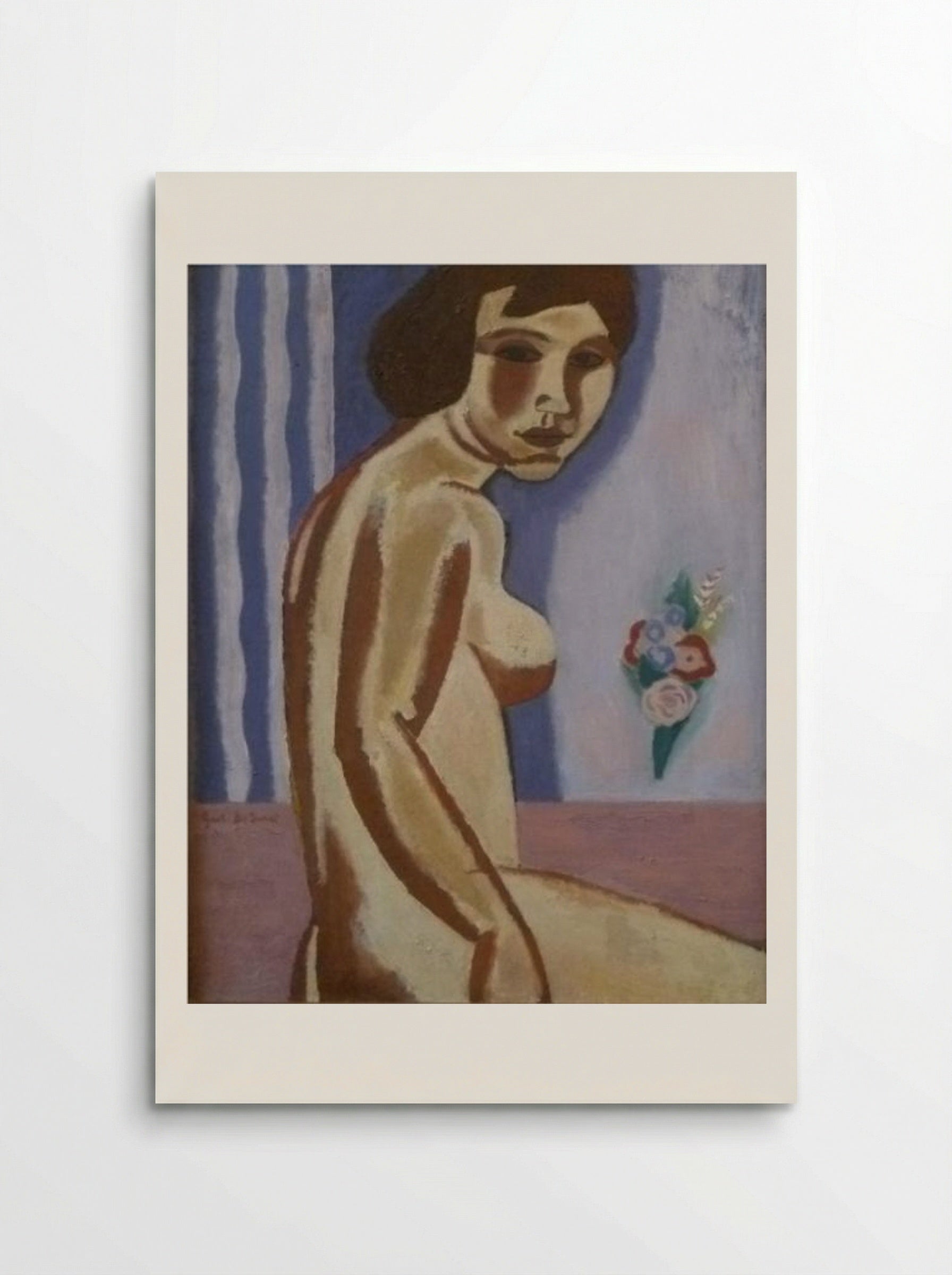 Naked Woman with Flower Bouquet - Gustave de Smet - Poster