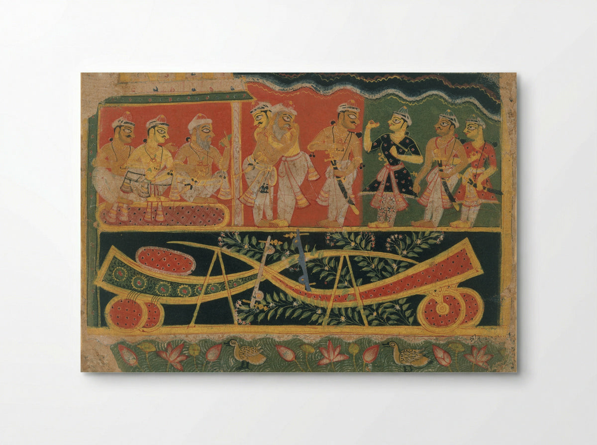 Nanda and Vasudeva: Page from a Dispersed Bhagavata Purana - Master of the Dispersed Bhagavata Purana - Poster