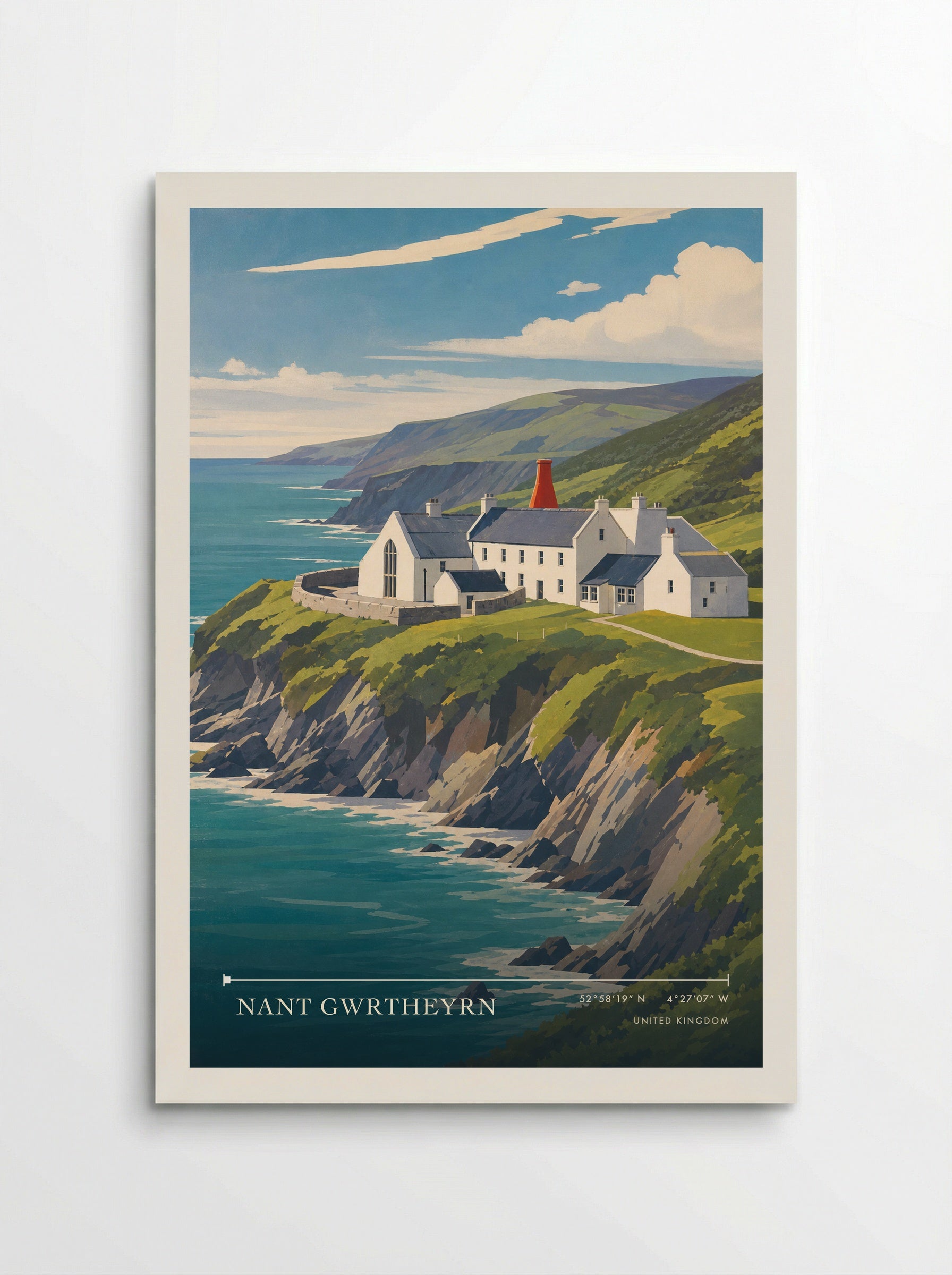 Nant Gwrtheyrn United Kingdom Travel Poster - Poster