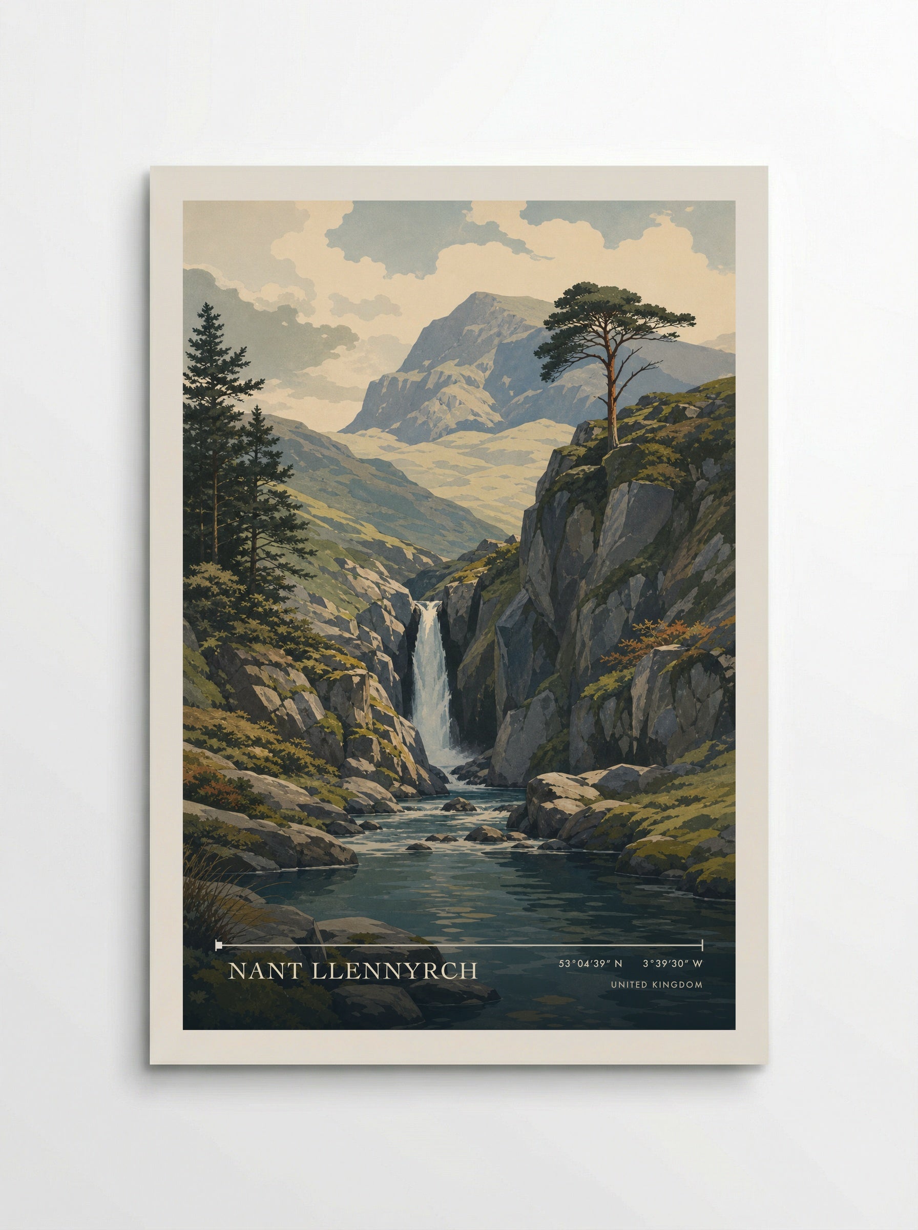 Nant Llennyrch United Kingdom Travel Poster - Poster