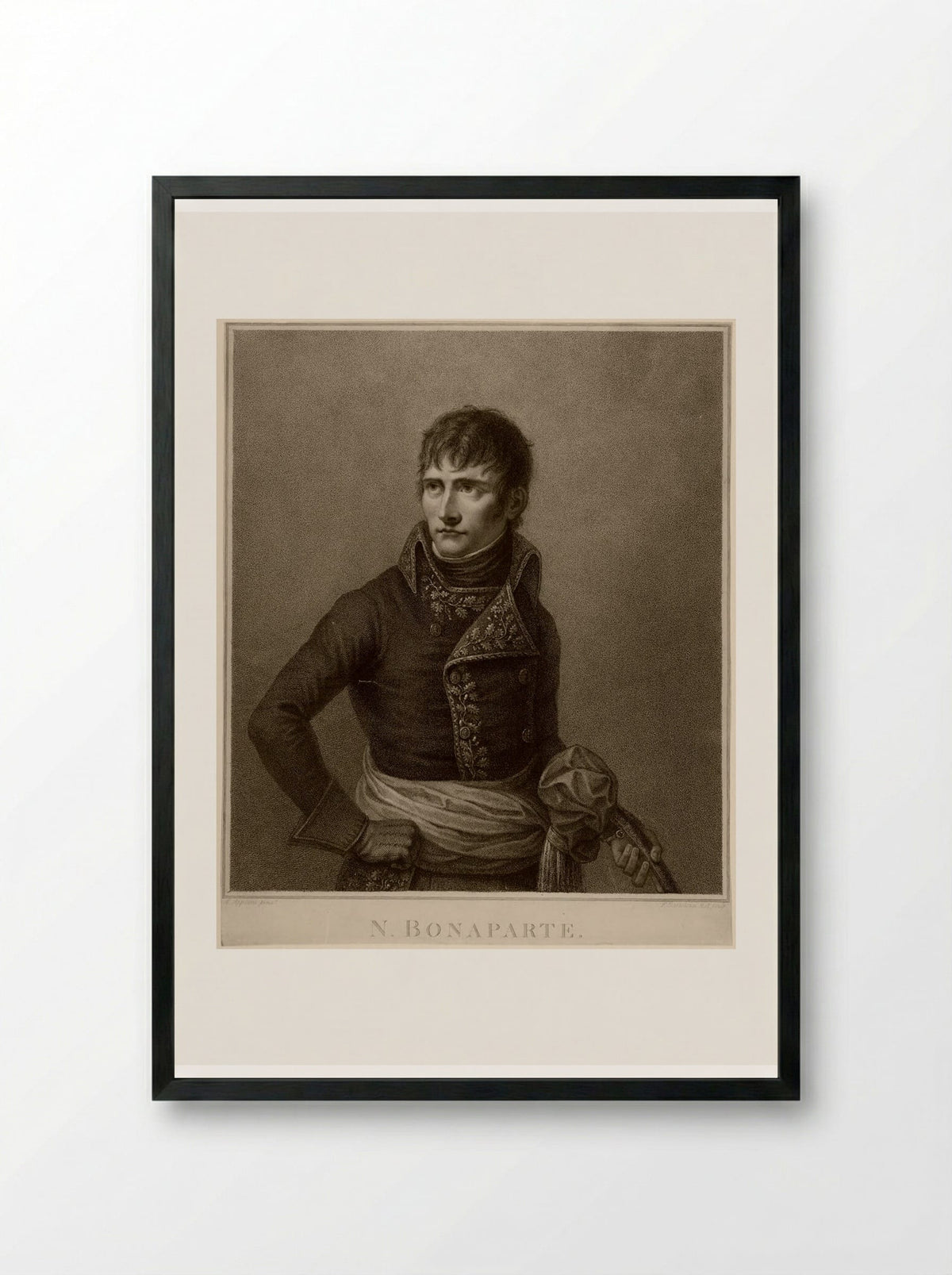 Napoleon Bonaparte - Francesco Bartolozzi - Framed Print Black