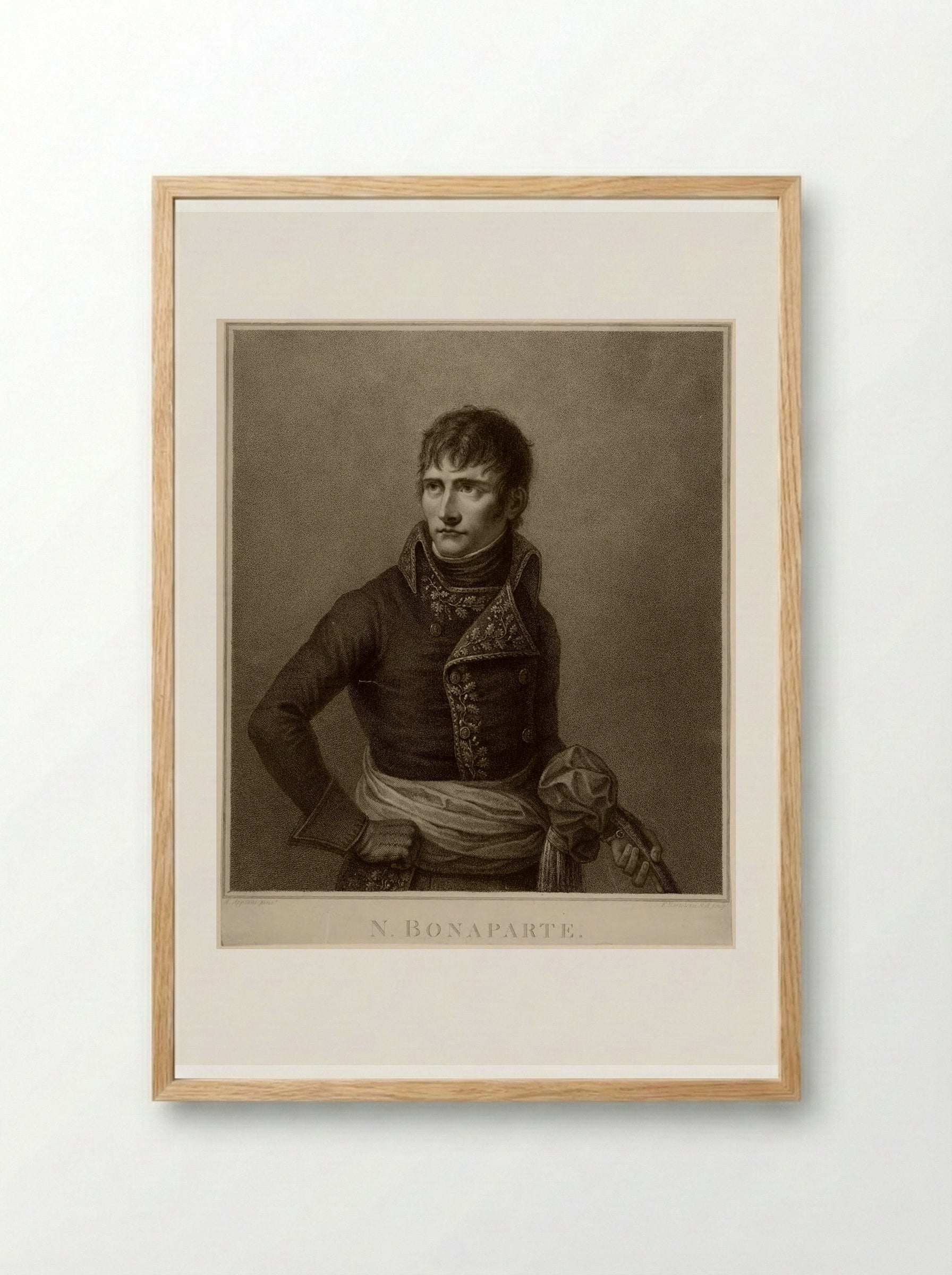 Napoleon Bonaparte - Francesco Bartolozzi - Framed Print Wood