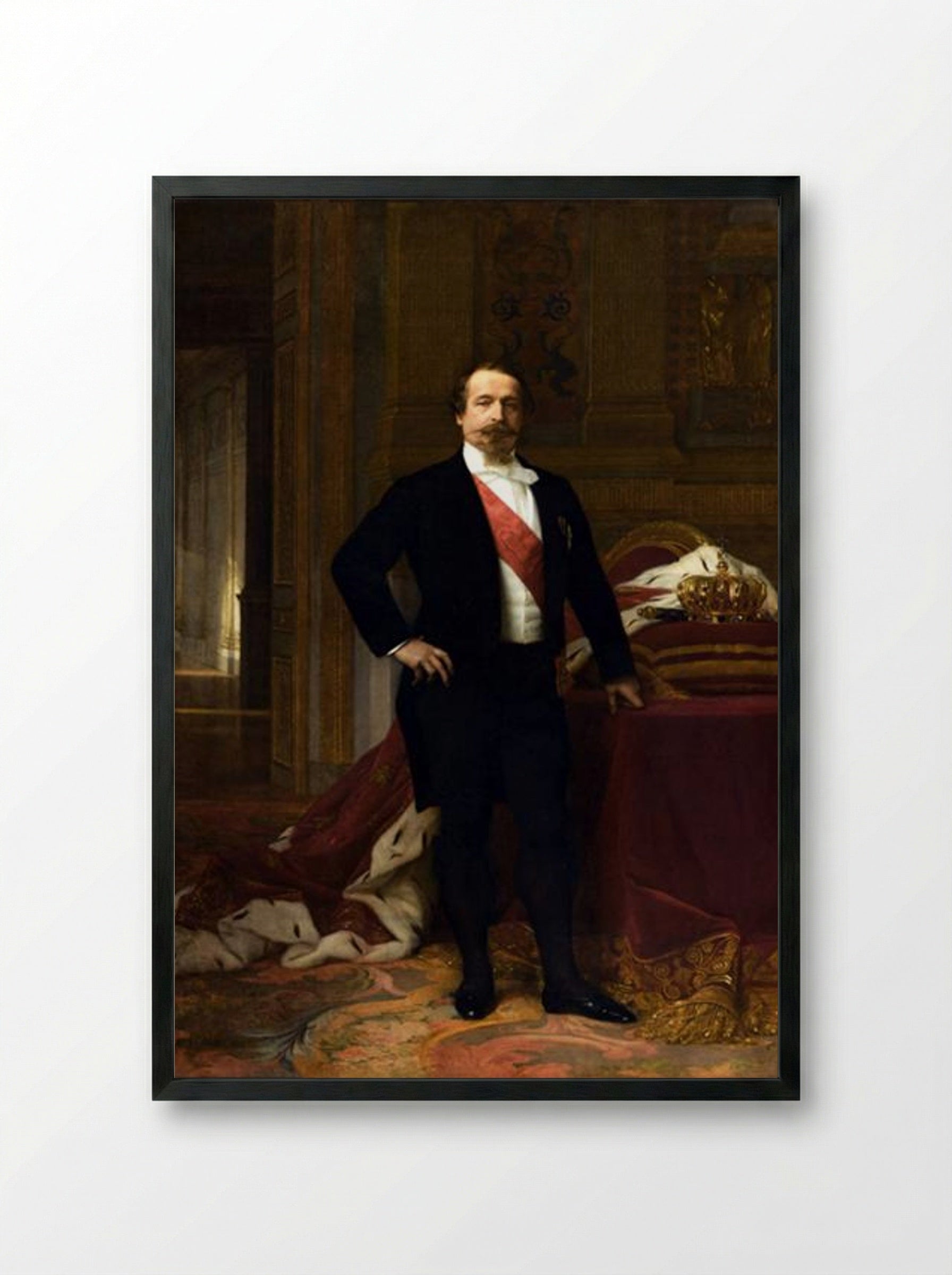 Napoleon III - Alexandre Cabanel - Framed Print Black