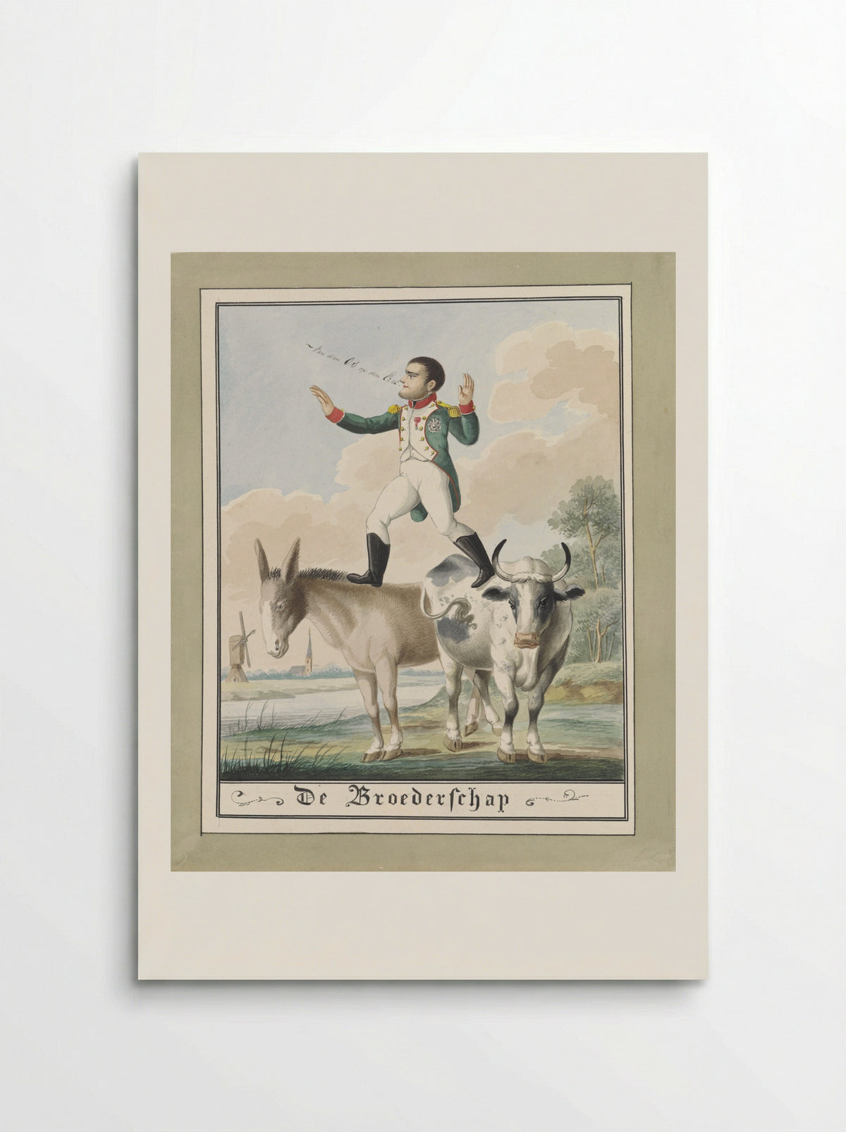 Napoleon stapt van de os op de ezel - Wijnand Esser - Poster