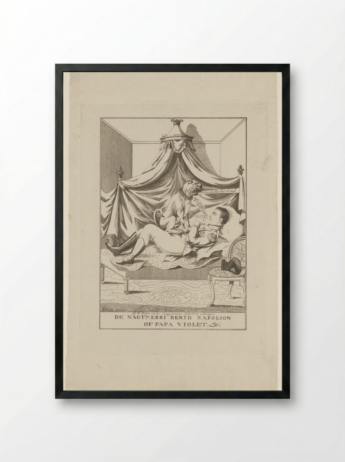 Napoleons Engelse nachtmerrie - Wijnand Esser - Framed Print Black