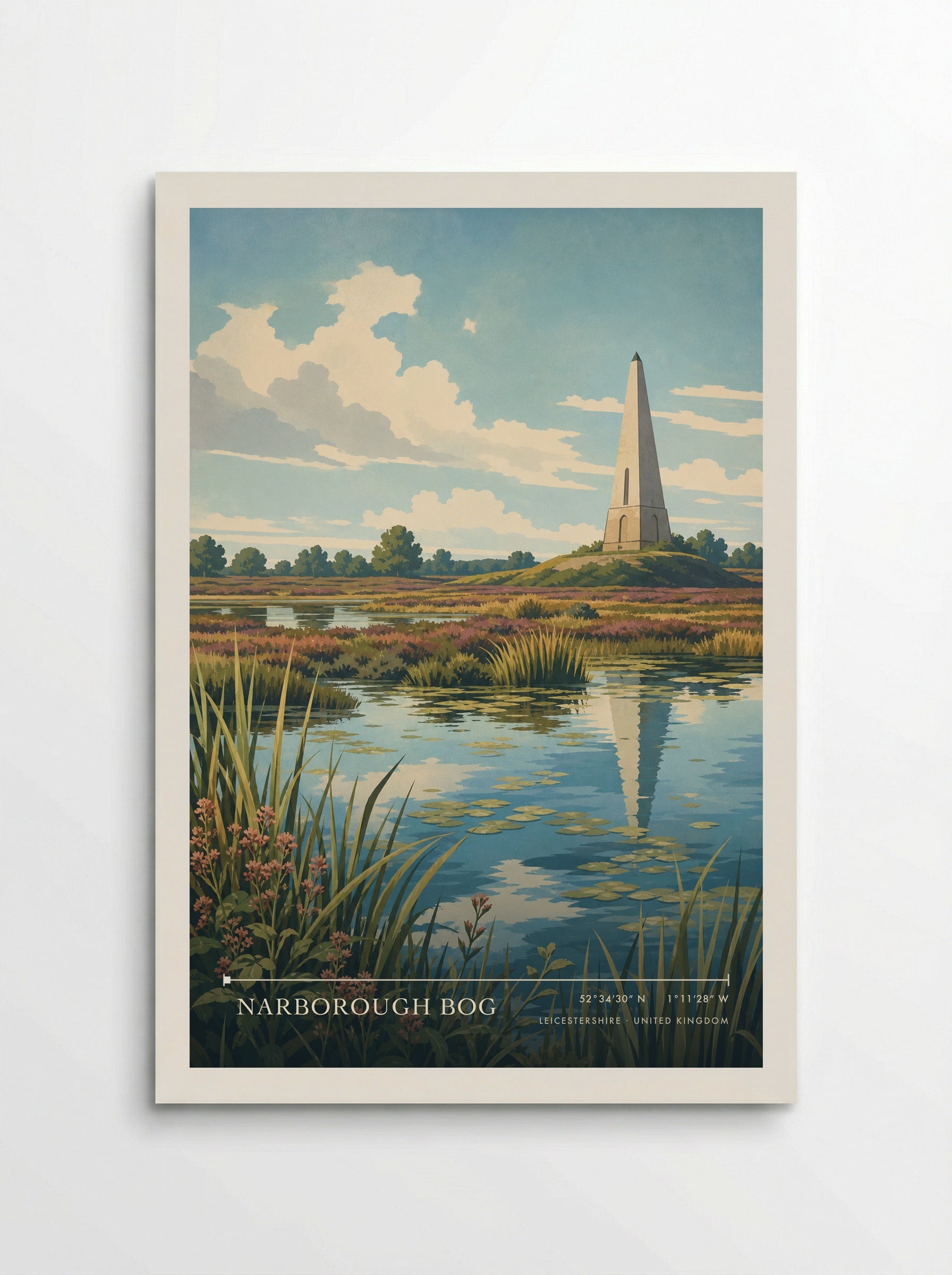 Narborough Bog Leicestershire United Kingdom Travel Poster - Poster