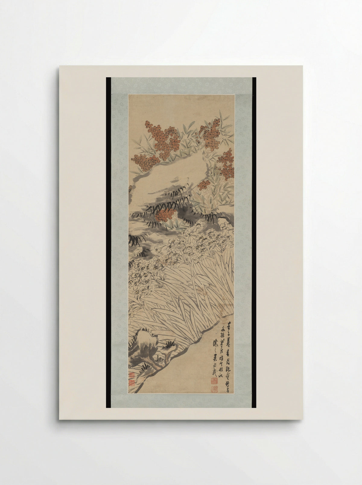 Narcissus, Fungus, and Nandina - Wu Xizai - Poster