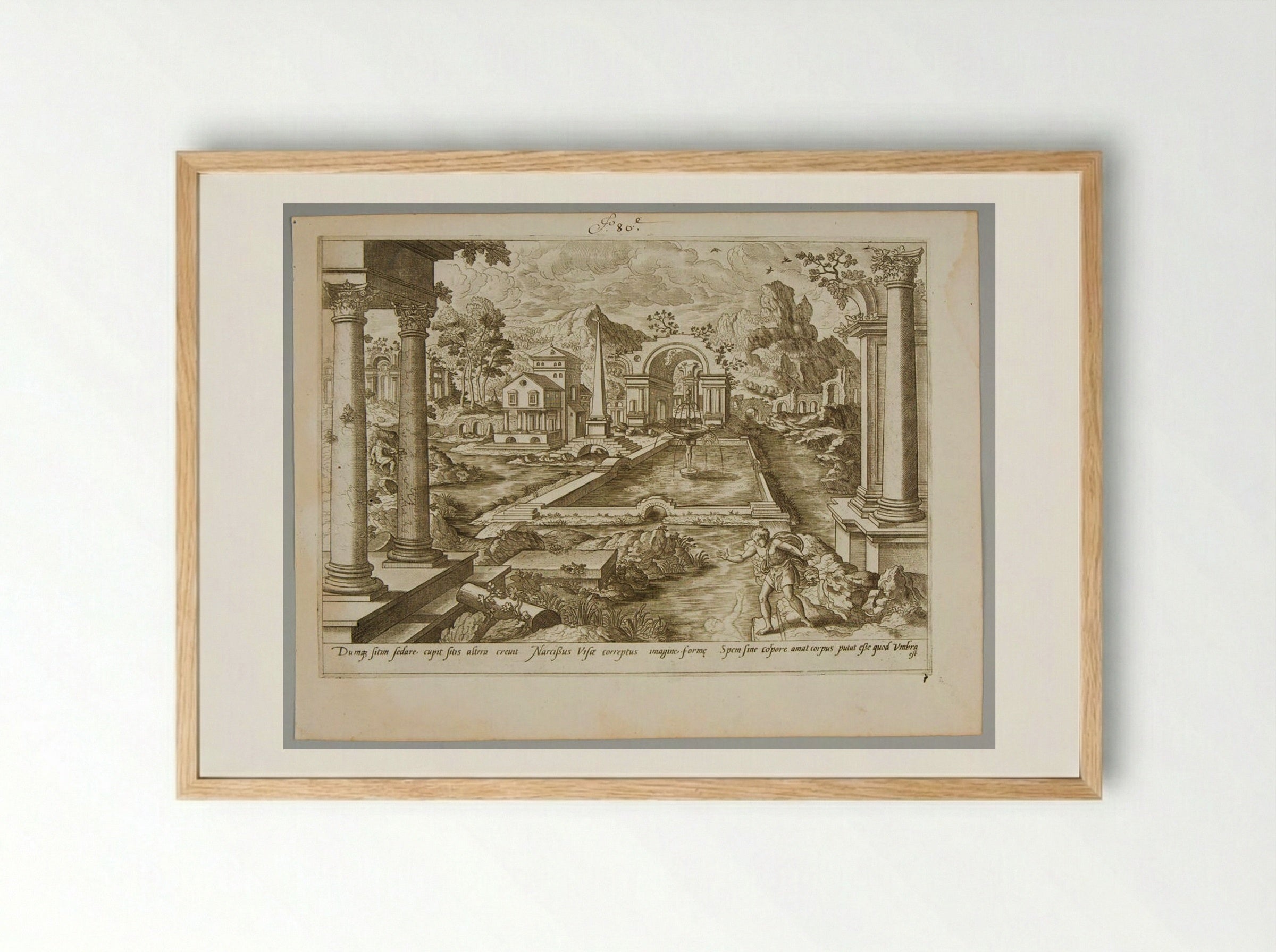 Narcissus - Gerard de Jode - Framed Print Wood