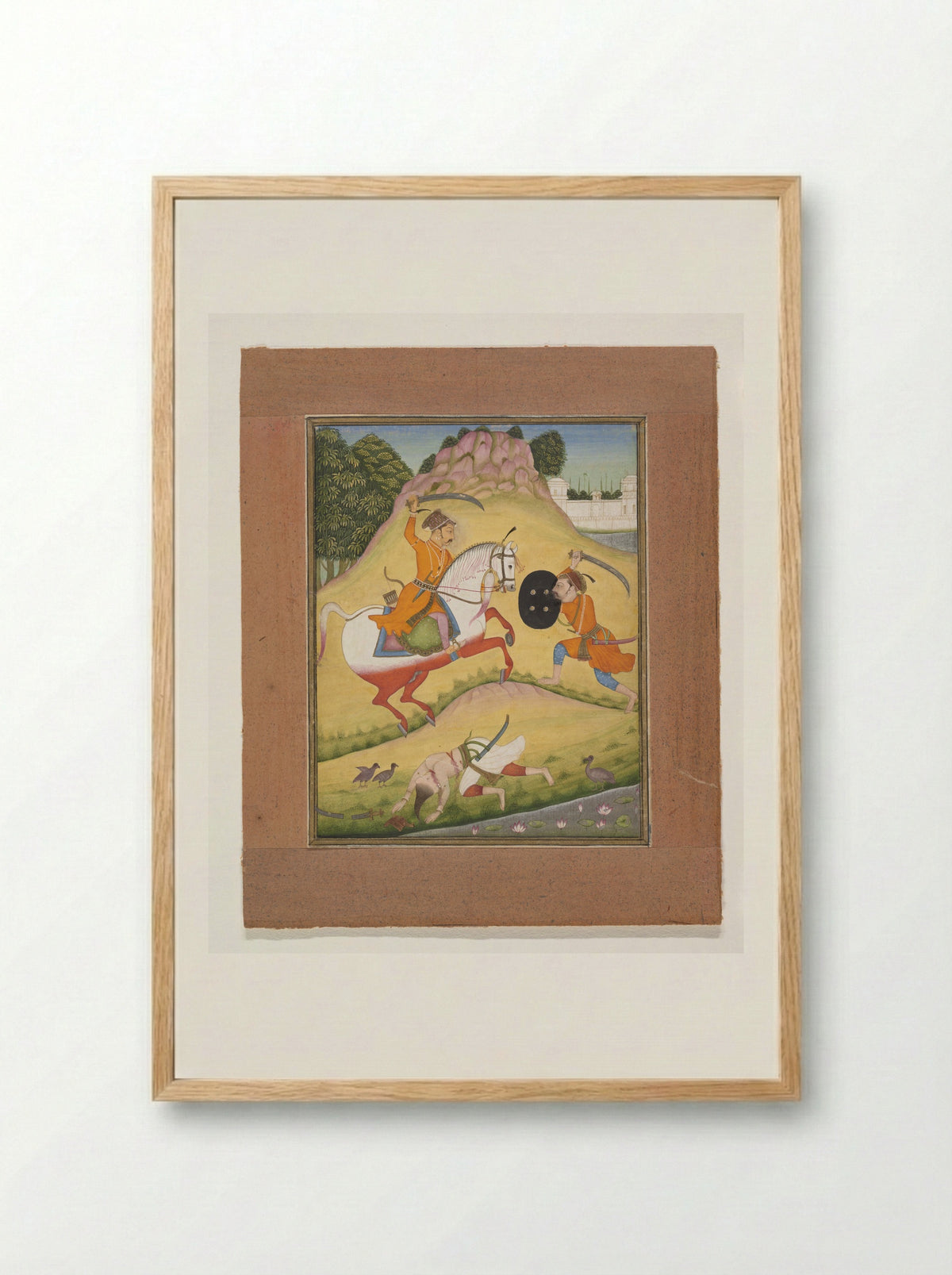 Nata Ragina: Folio from a ragamala series - Mohamed - Framed Print Wood