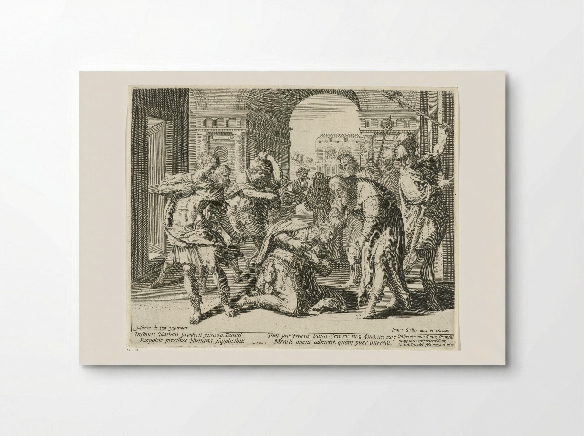 Nathan Predicts the Death of David's Son - Aegidius Sadeler (II) - Poster