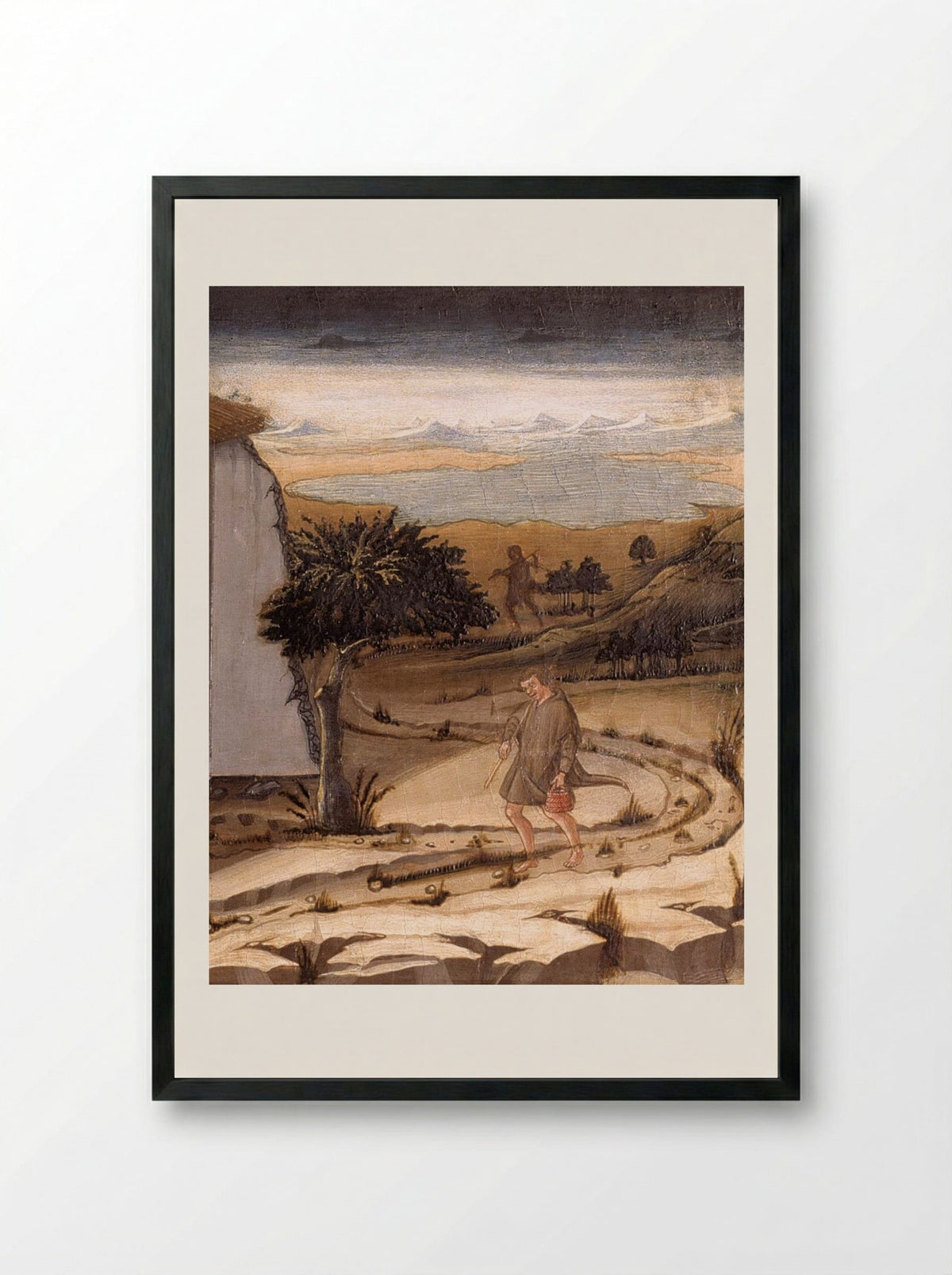 Nativity (Detail) - Neri di Bicci - Framed Print Black