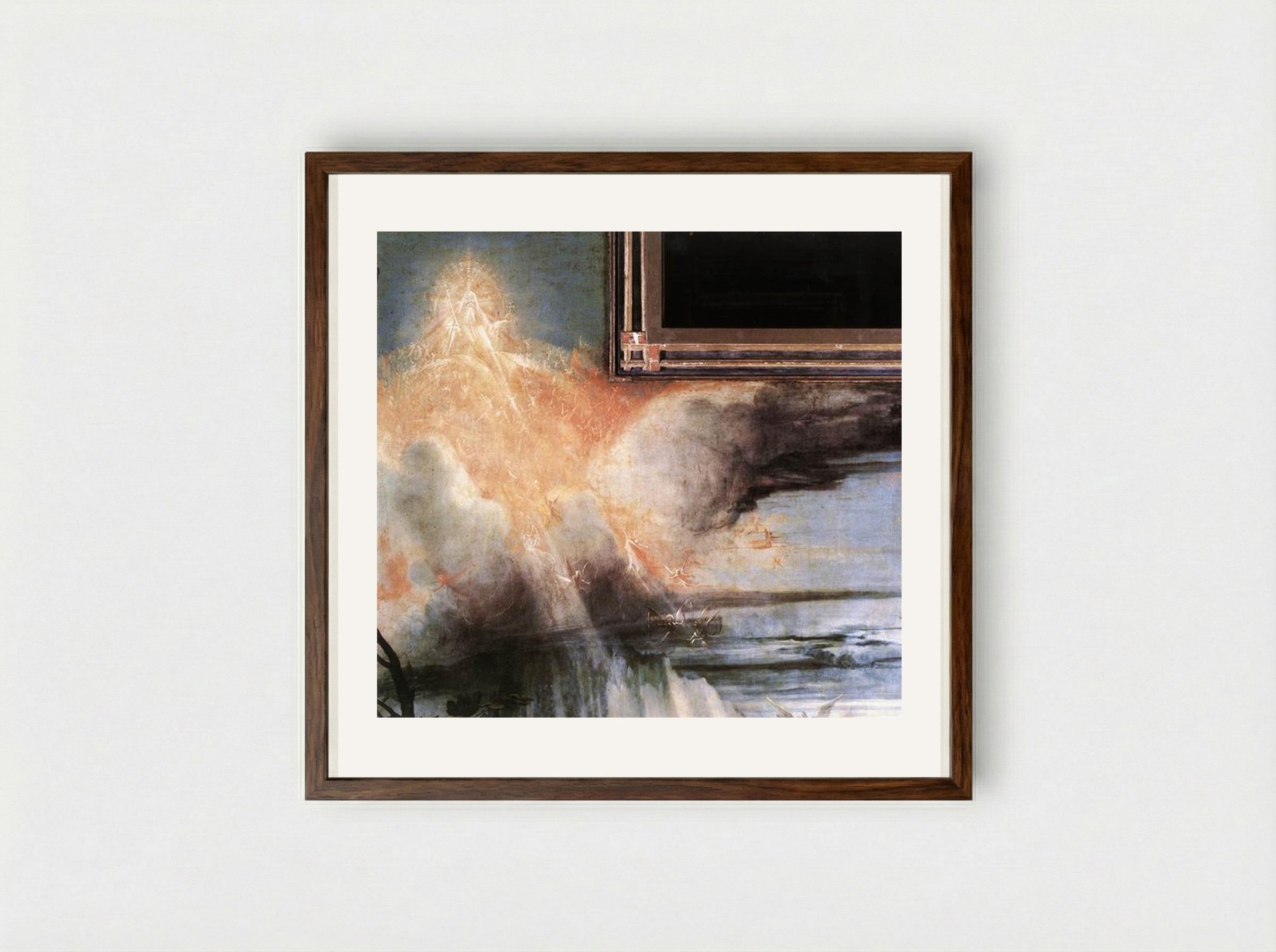 Nativity (Detail) - Matthias Grünewald - Framed Print Dark Wood