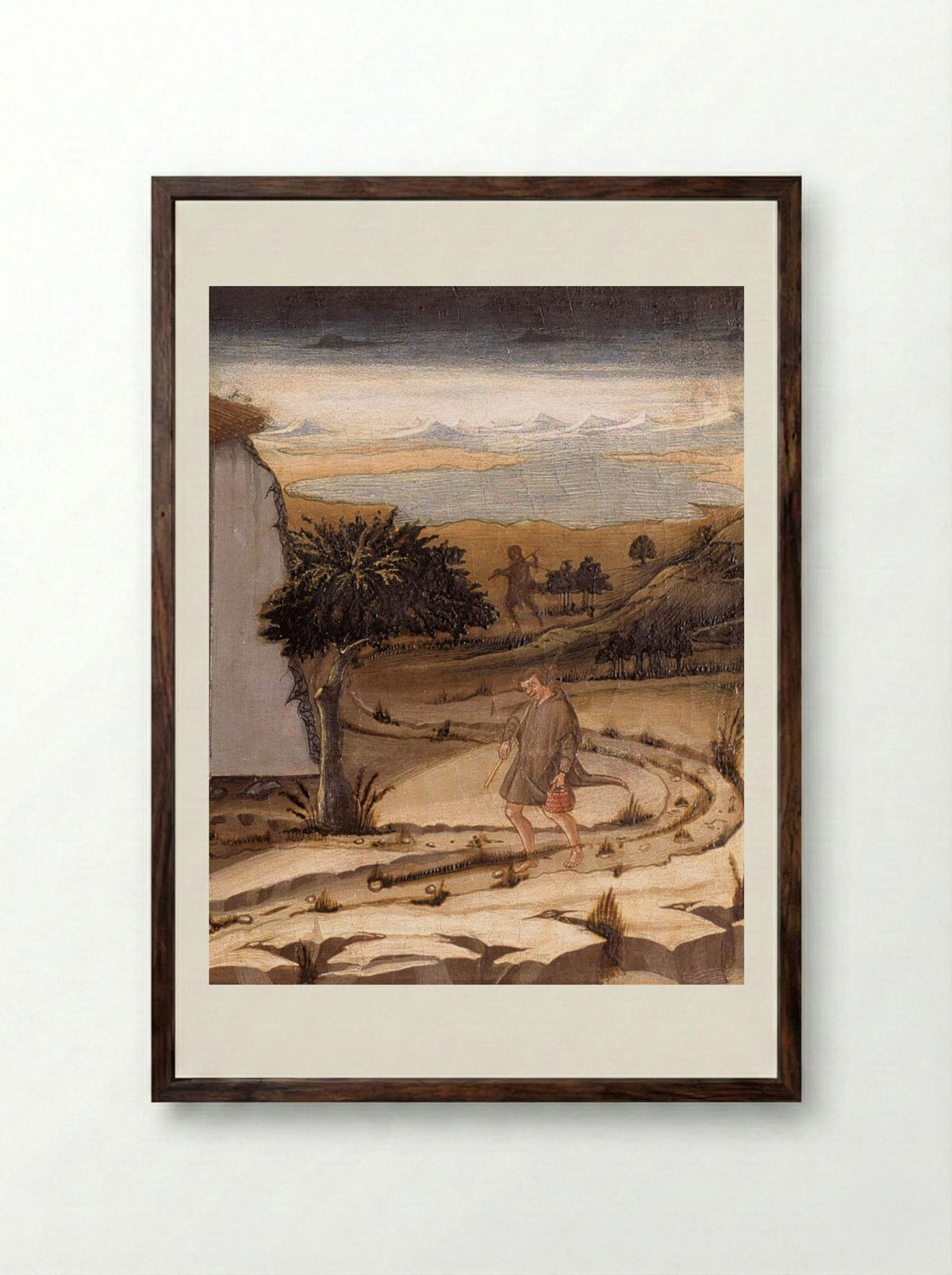 Nativity (Detail) - Neri di Bicci - Framed Print Dark Wood