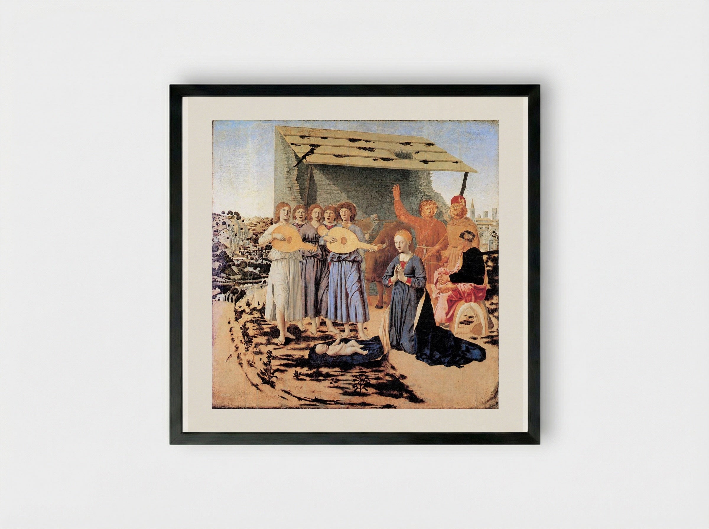 Nativity - Piero della Francesca - Framed Print Black