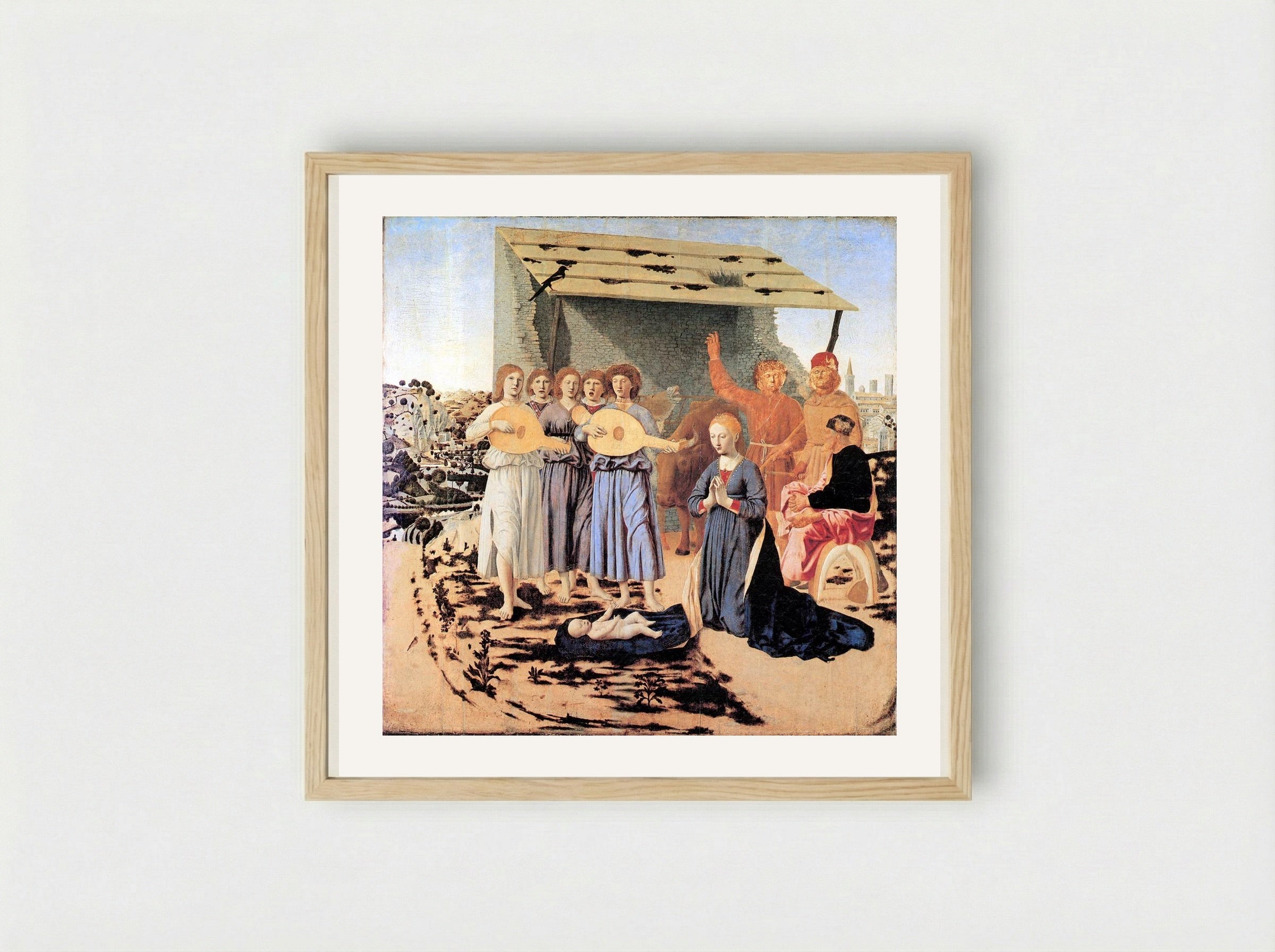Nativity - Piero della Francesca - Framed Print Wood