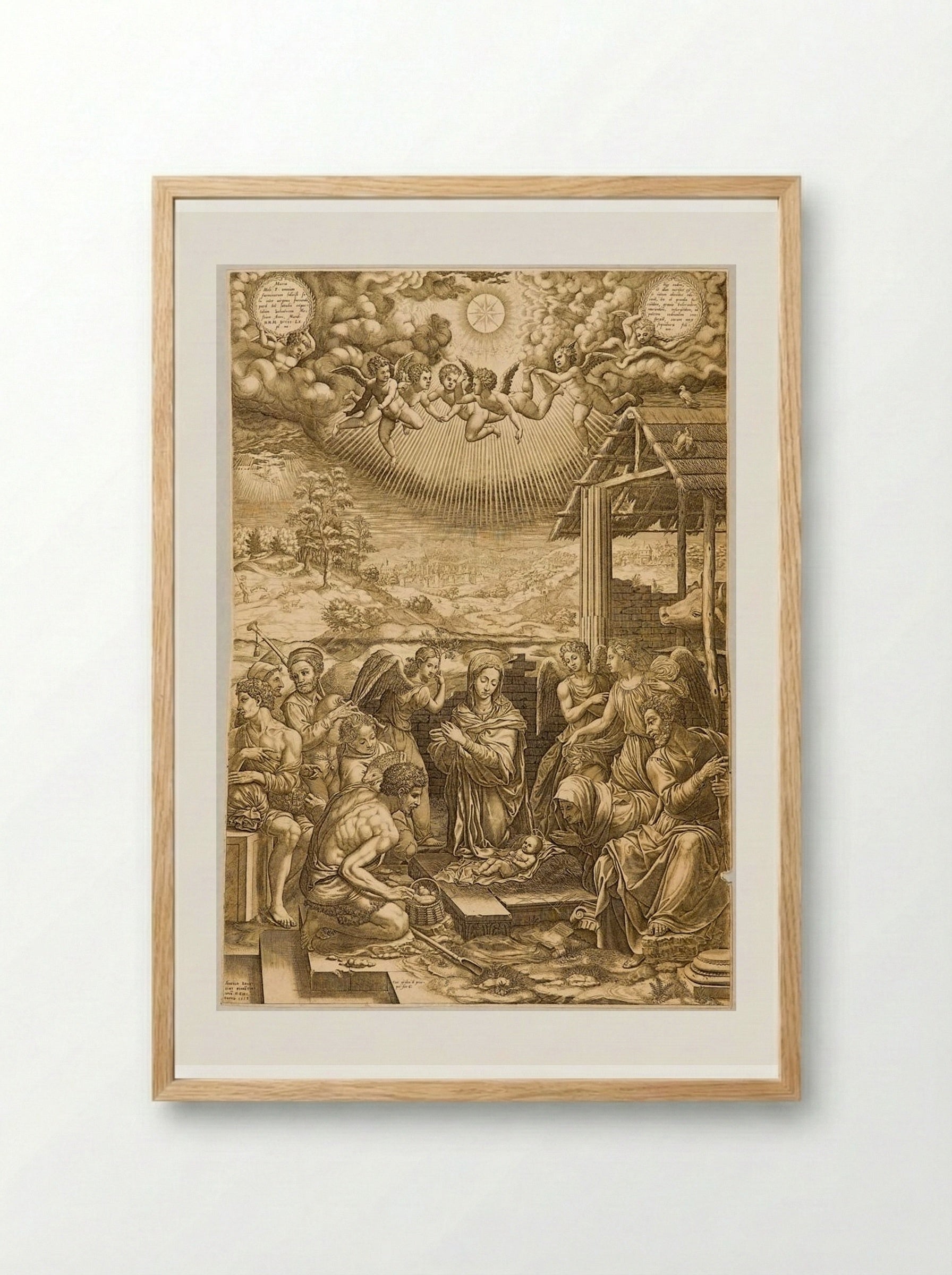 Nativity - Giorgio Ghisi - Framed Print Wood