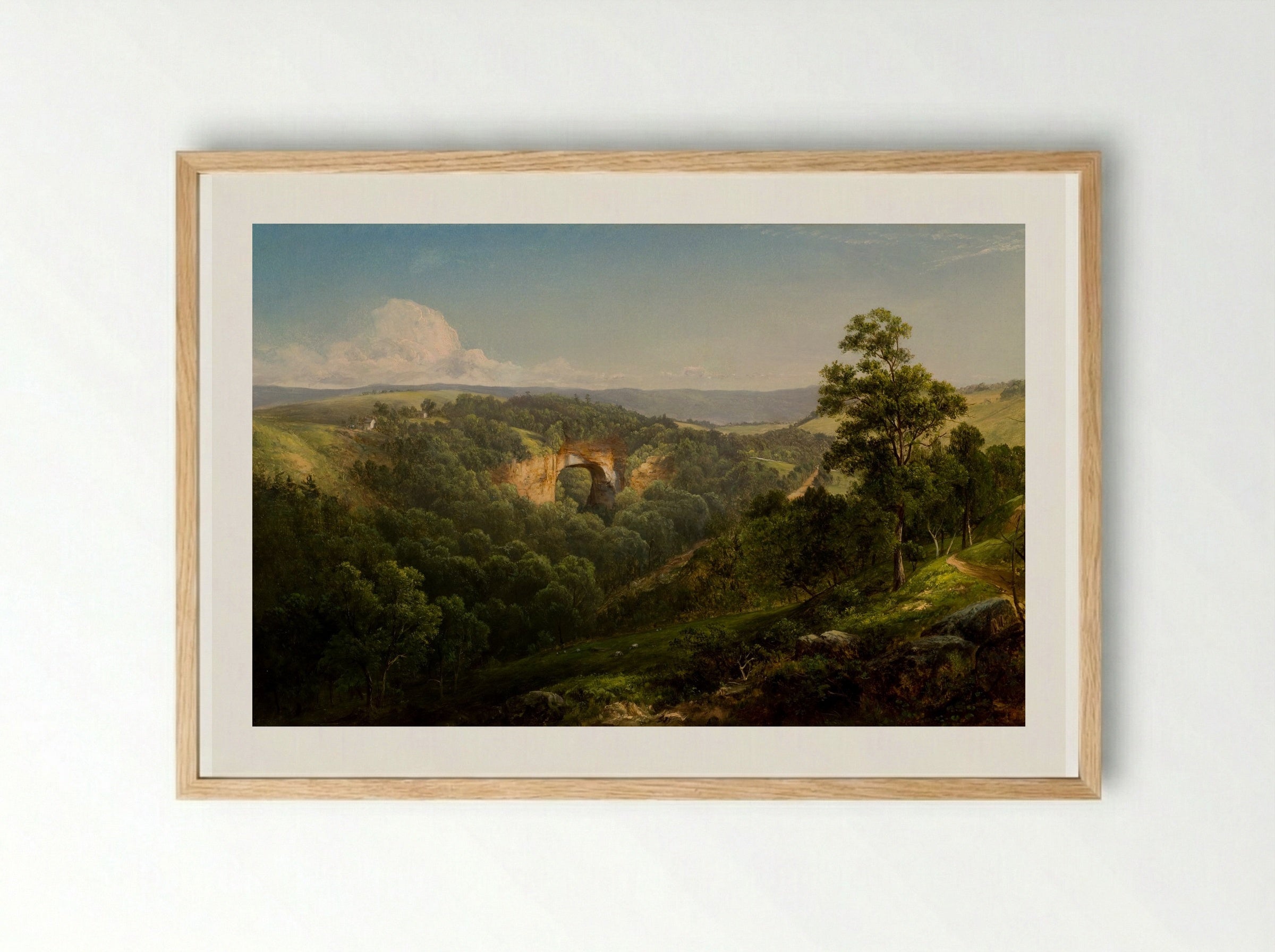 Natural Bridge, Virginia - David Johnson - Framed Print Wood