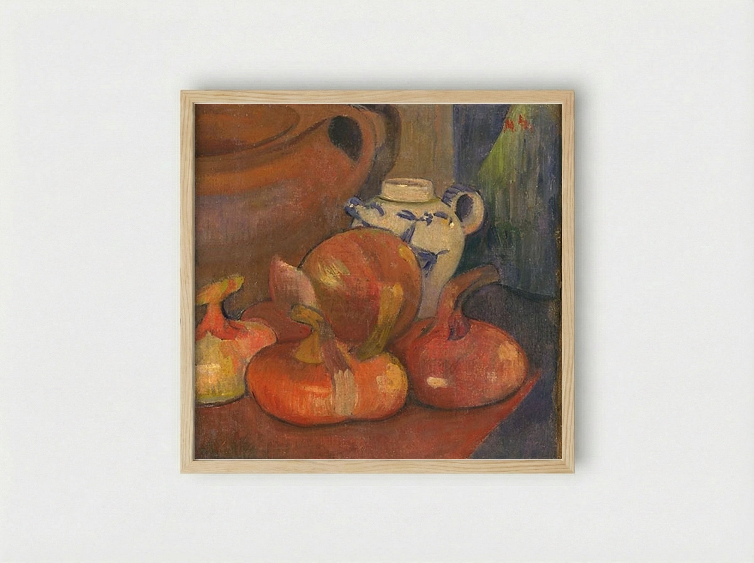 Nature morte, Pichet et Oignons - Meijer de Haan - Framed Print Wood