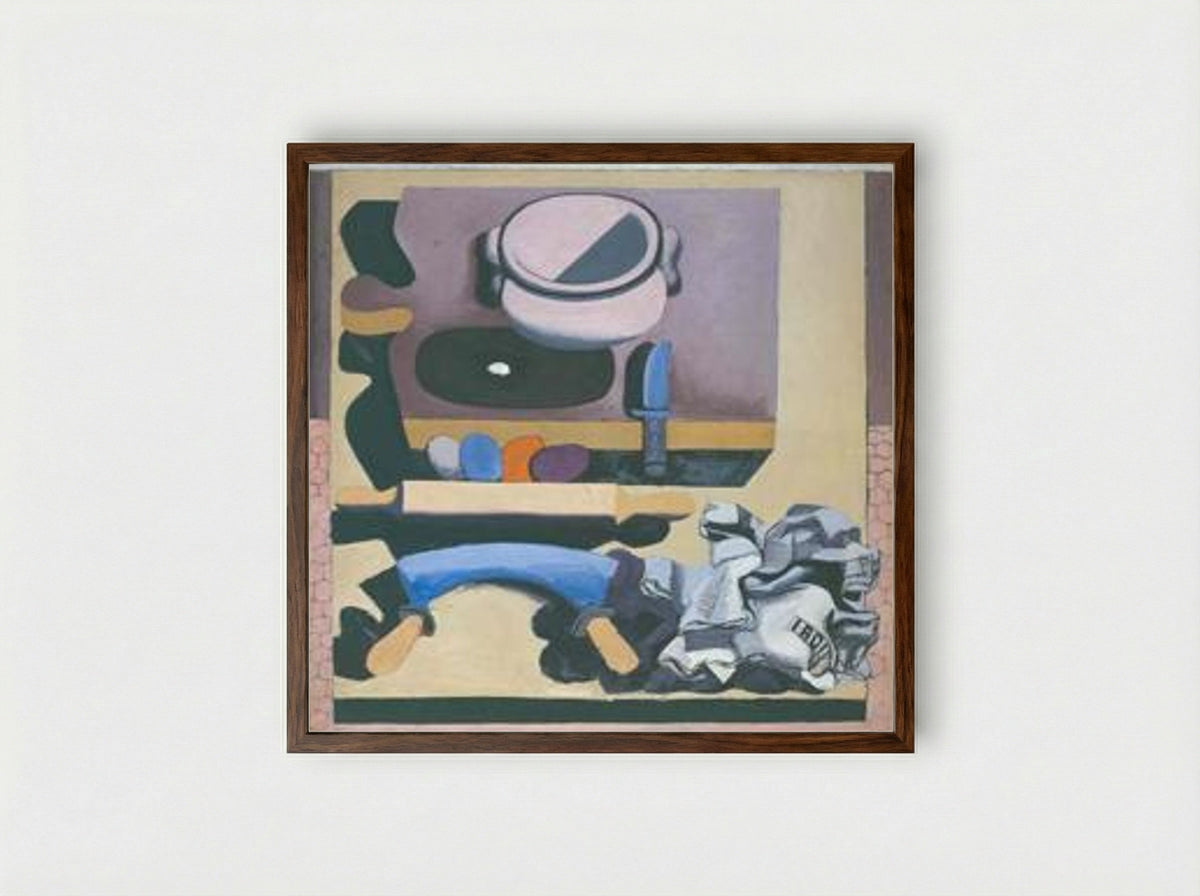 Nature morte au hachoir - Le Corbusier - Framed Print Dark Wood