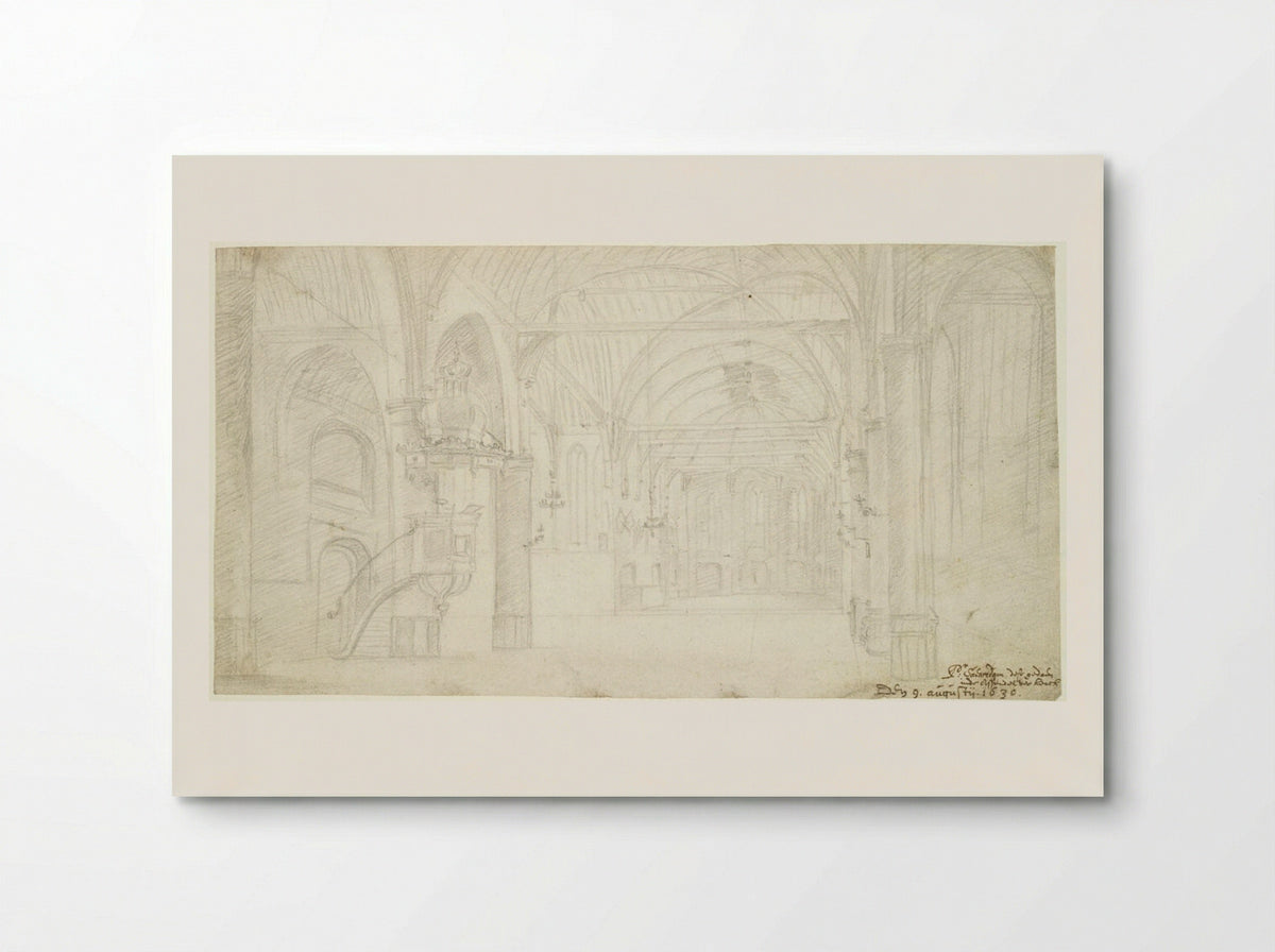 Nave and Choir of St. Odulphuskerk, Assendelft - Pieter Jansz Saenredam - Poster