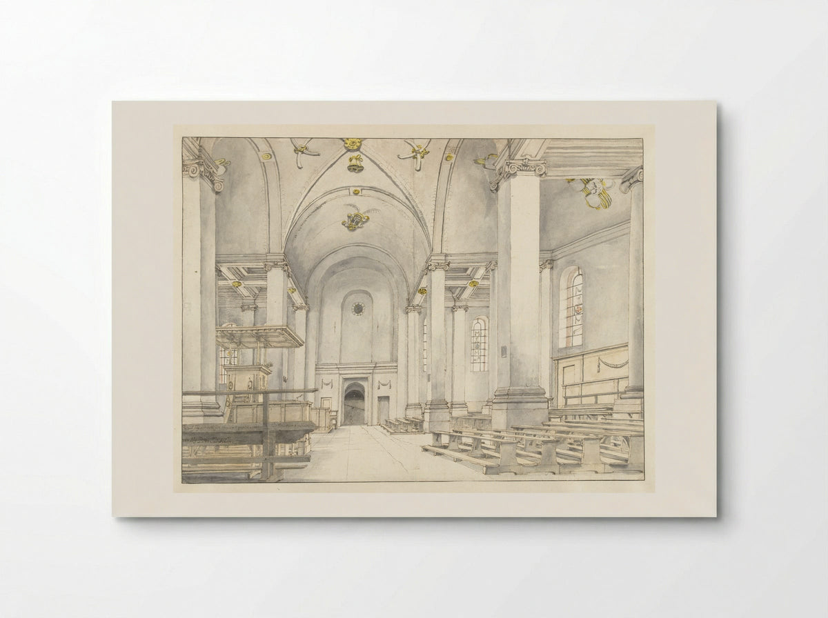 Nave of the Nieuwe Kerk in Haarlem - Pieter Jansz Saenredam - Poster