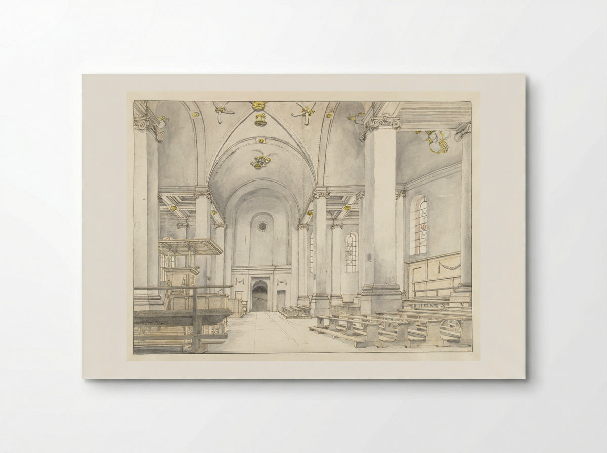 Nave of the Nieuwe Kerk in Haarlem - Pieter Jansz Saenredam - Poster