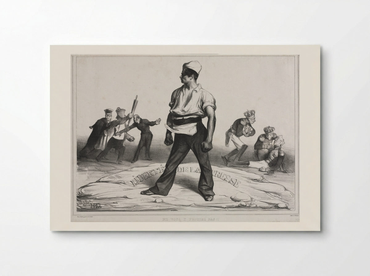Ne vous y frottez pas! - Honoré Daumier - Poster