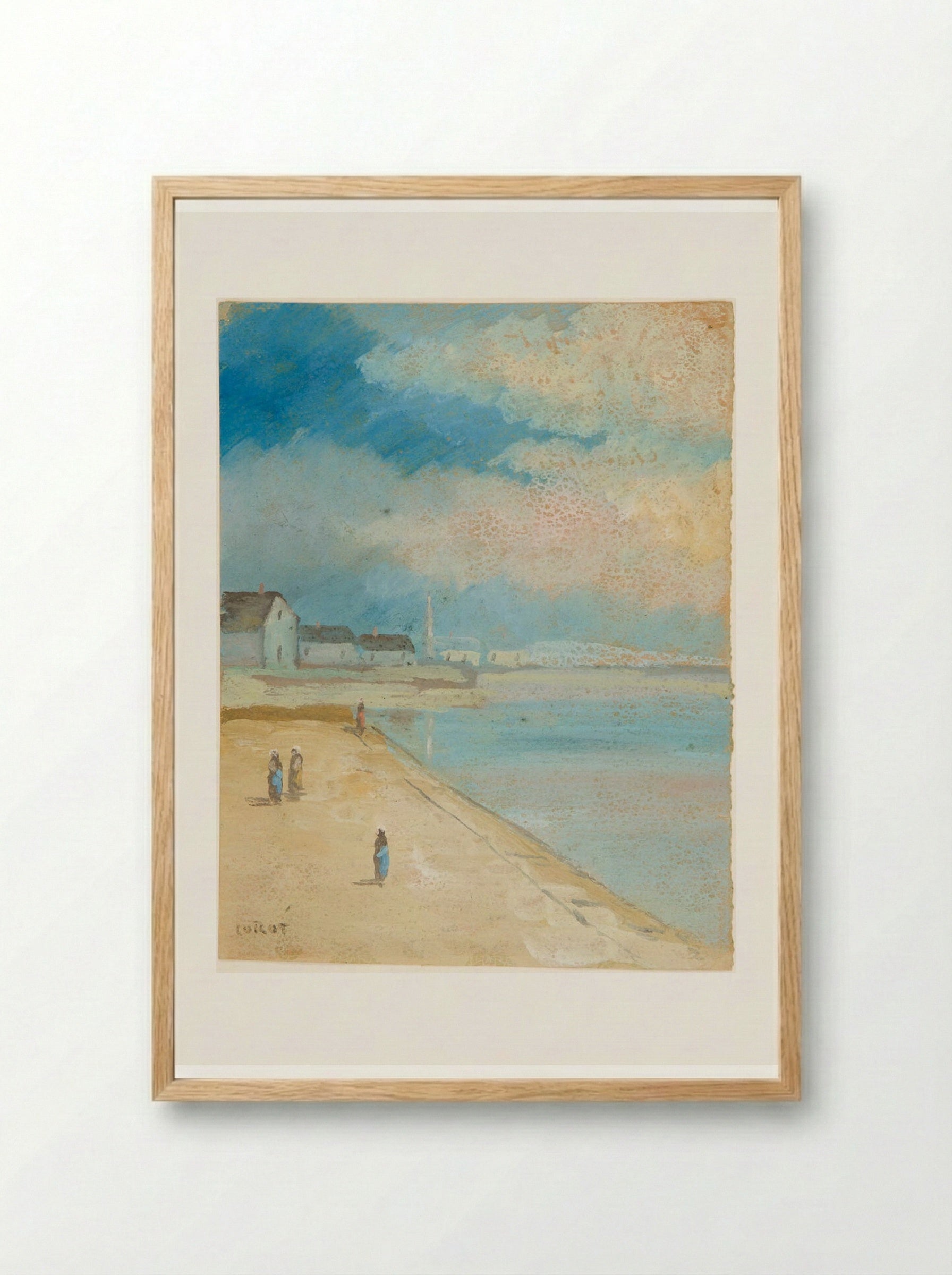 Near Auriet - Jean-Baptiste-Camille Corot - Framed Print Wood