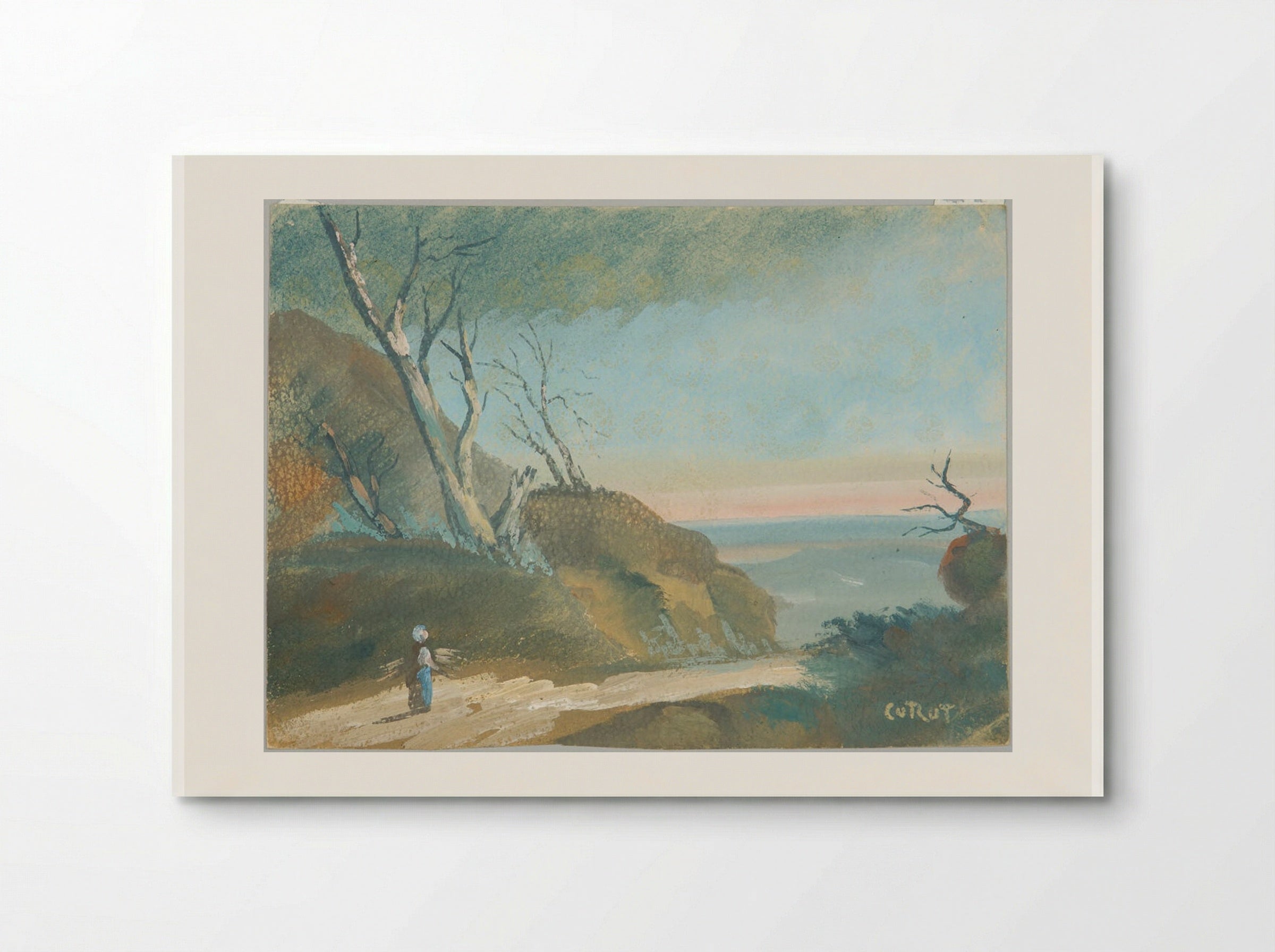 Near Blandy - Jean-Baptiste-Camille Corot - Poster