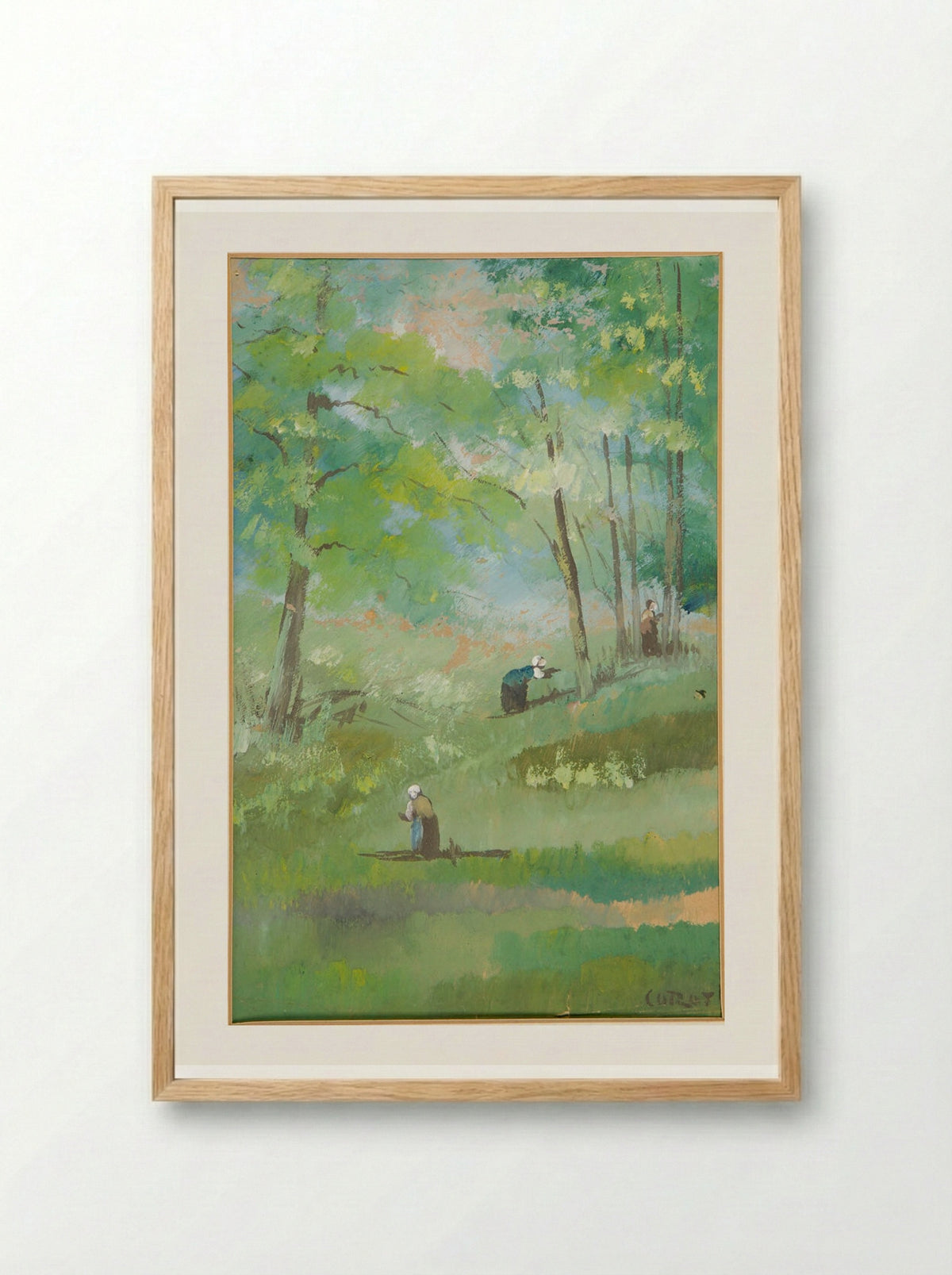Near Cessieu - Jean-Baptiste-Camille Corot - Framed Print Wood