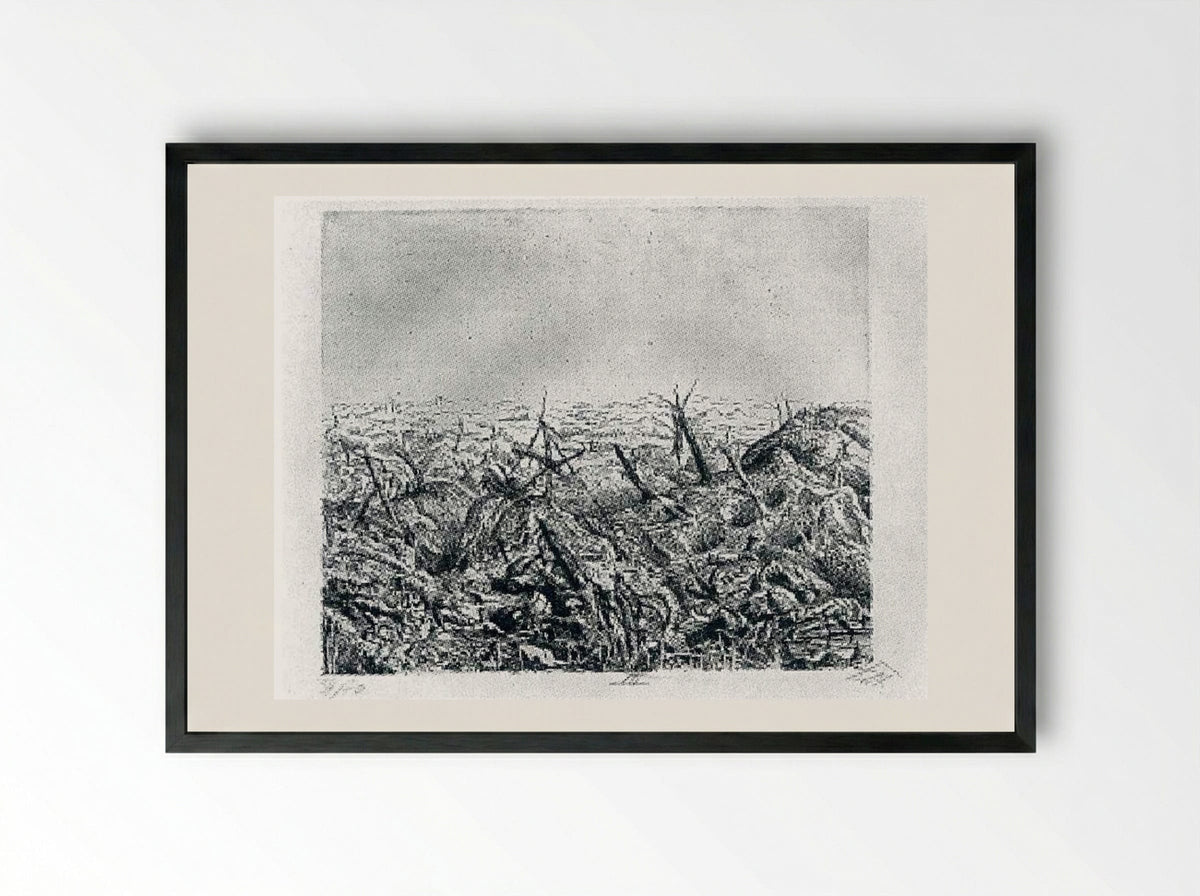 Near Langemarck - Otto Dix - Framed Print Black