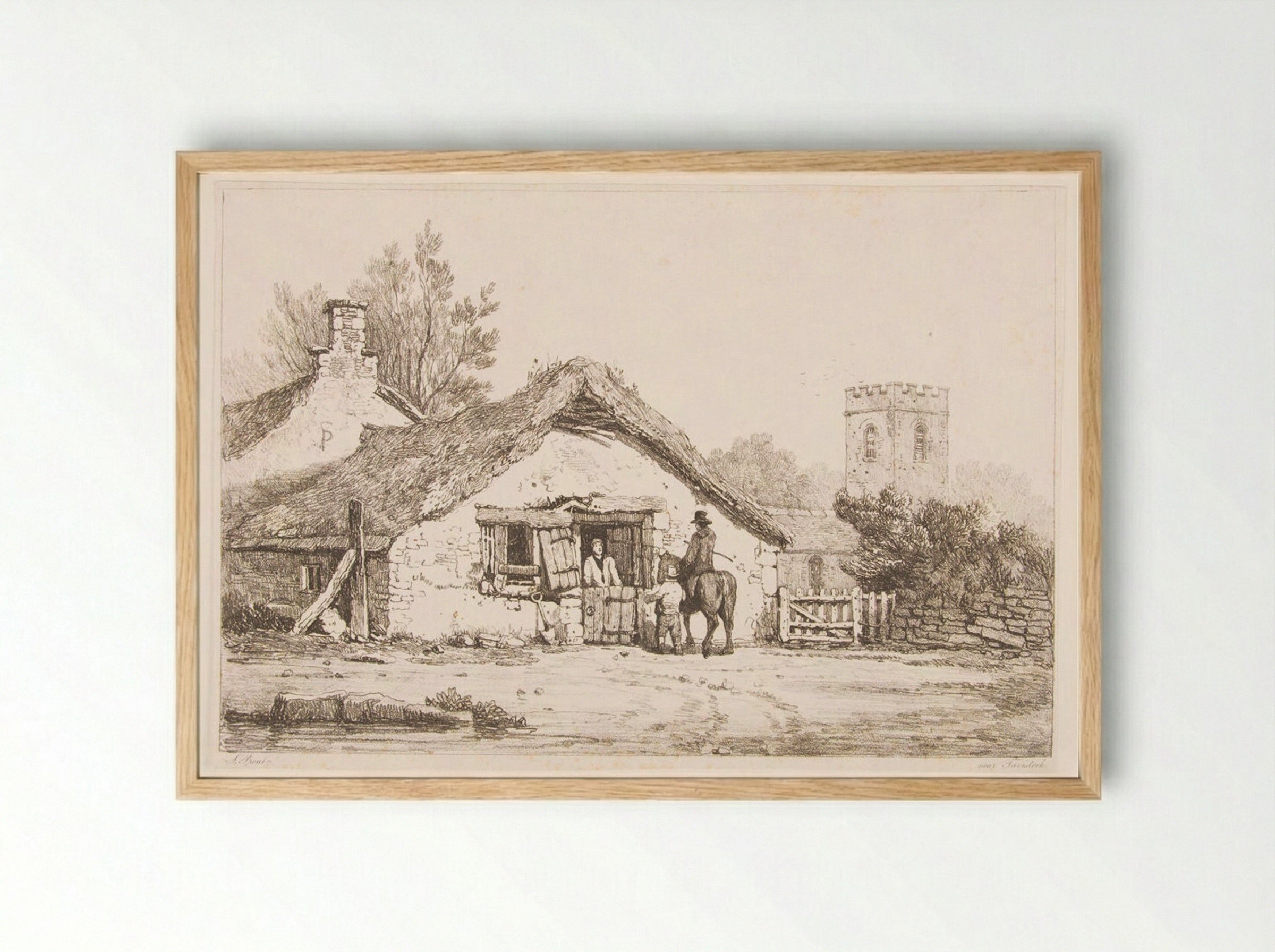 Near Tavistock - Samuel Prout - Framed Print Wood