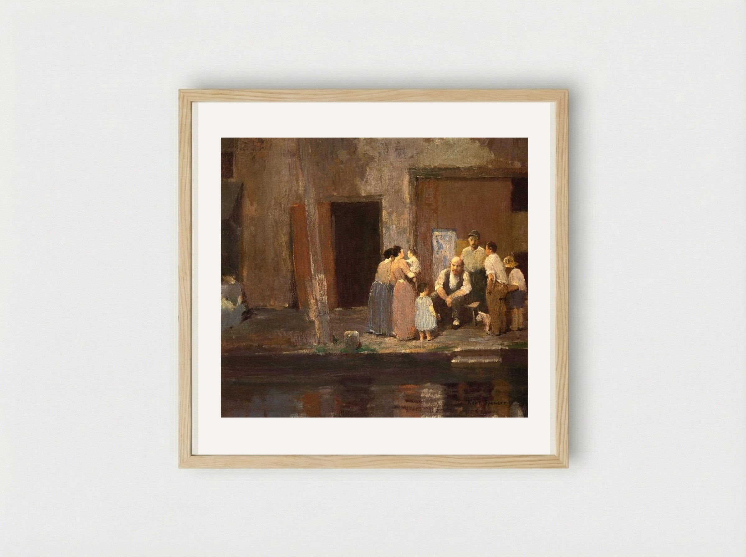 Near the Blacksmith's Shop - Robert Spencer - Framed Print Wood