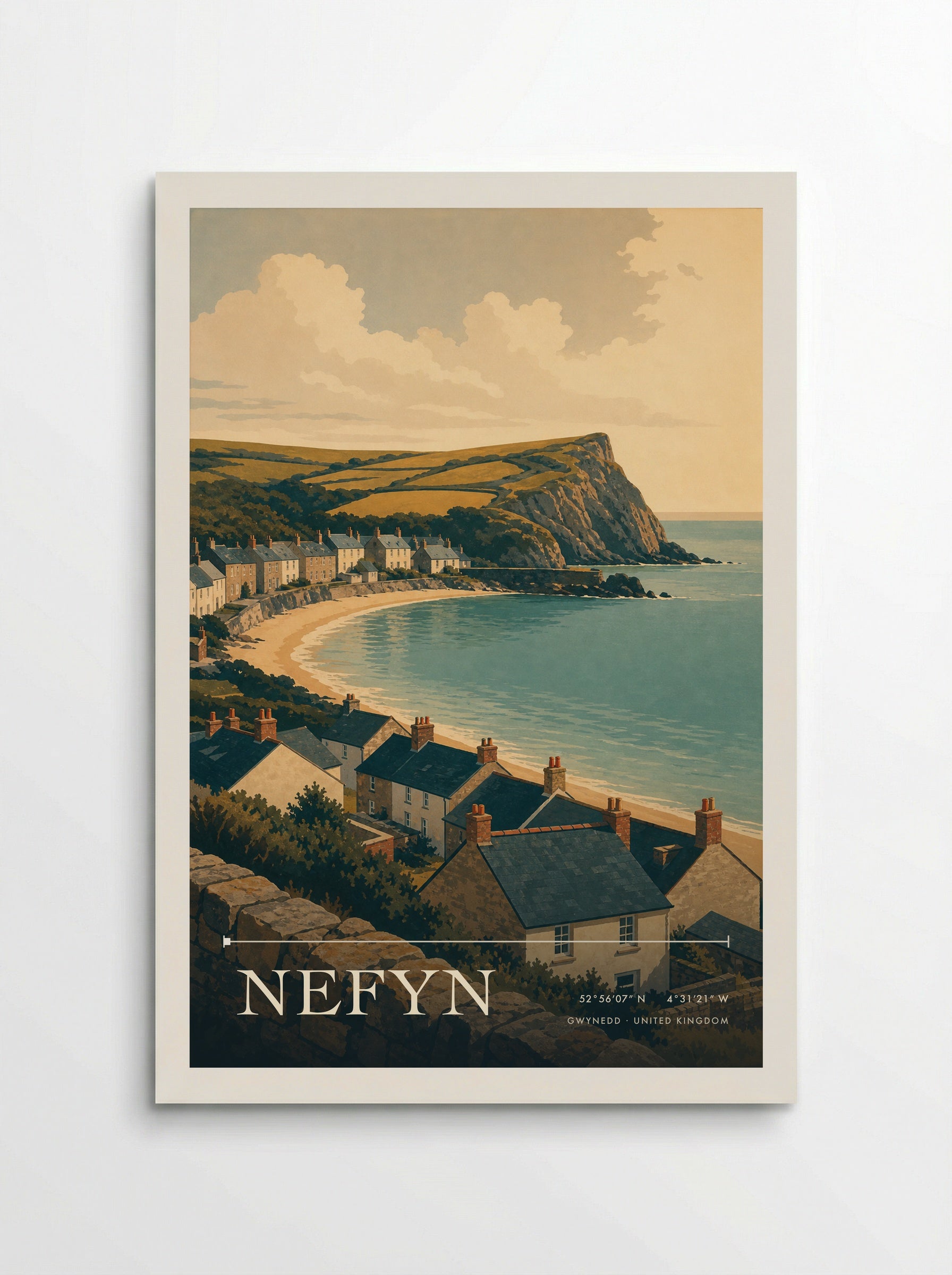 Nefyn Gwynedd United Kingdom Travel Poster - Poster