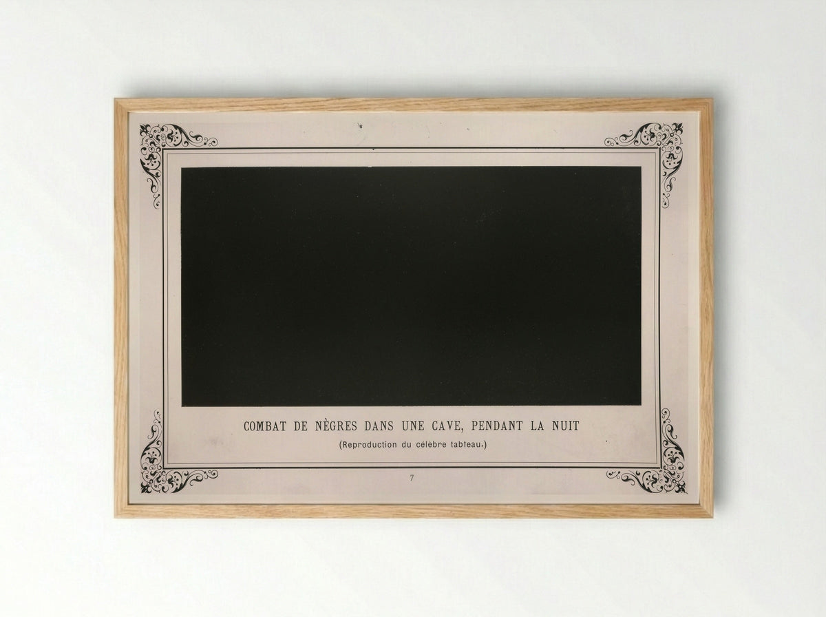 Negroes Fighting in a Tunnel by Night - Alphonse Allais - Framed Print Wood