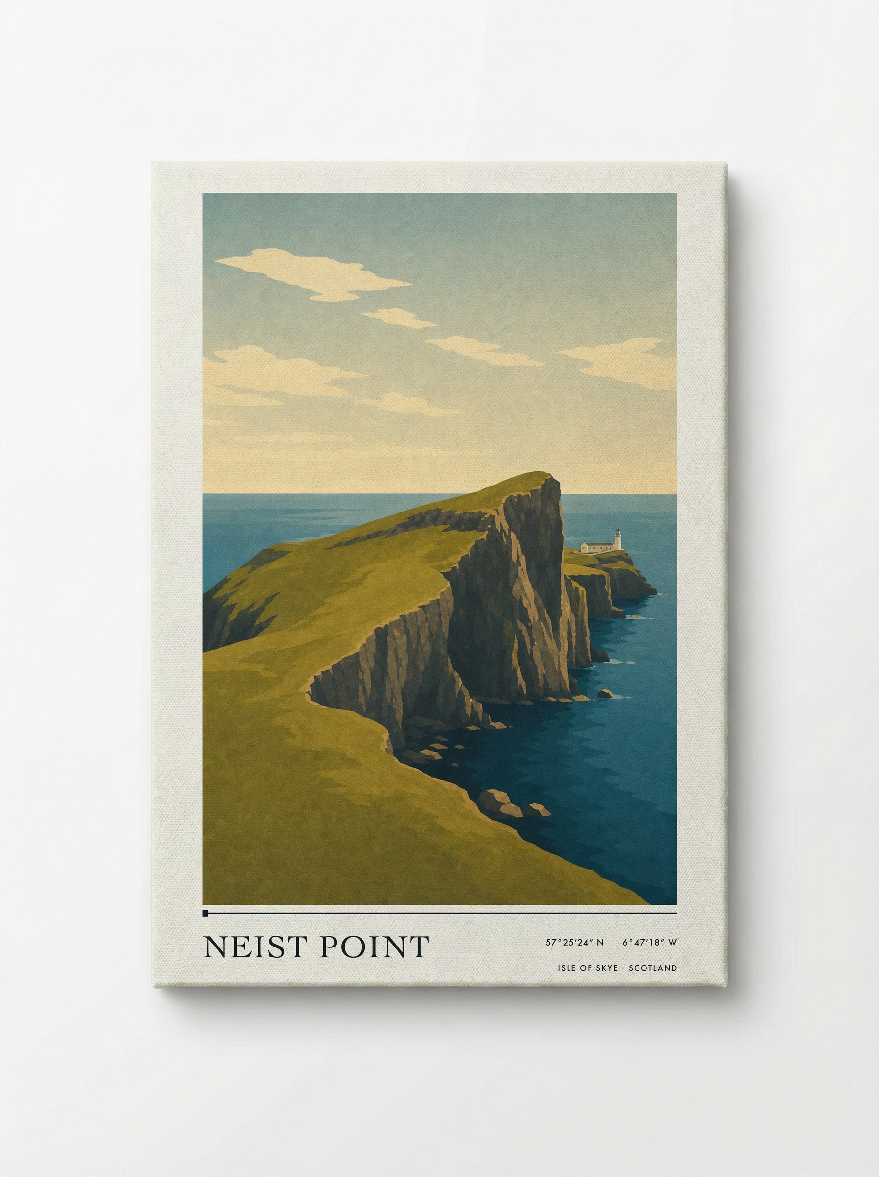 Neist Point Travel Poster Artwork - Canvas