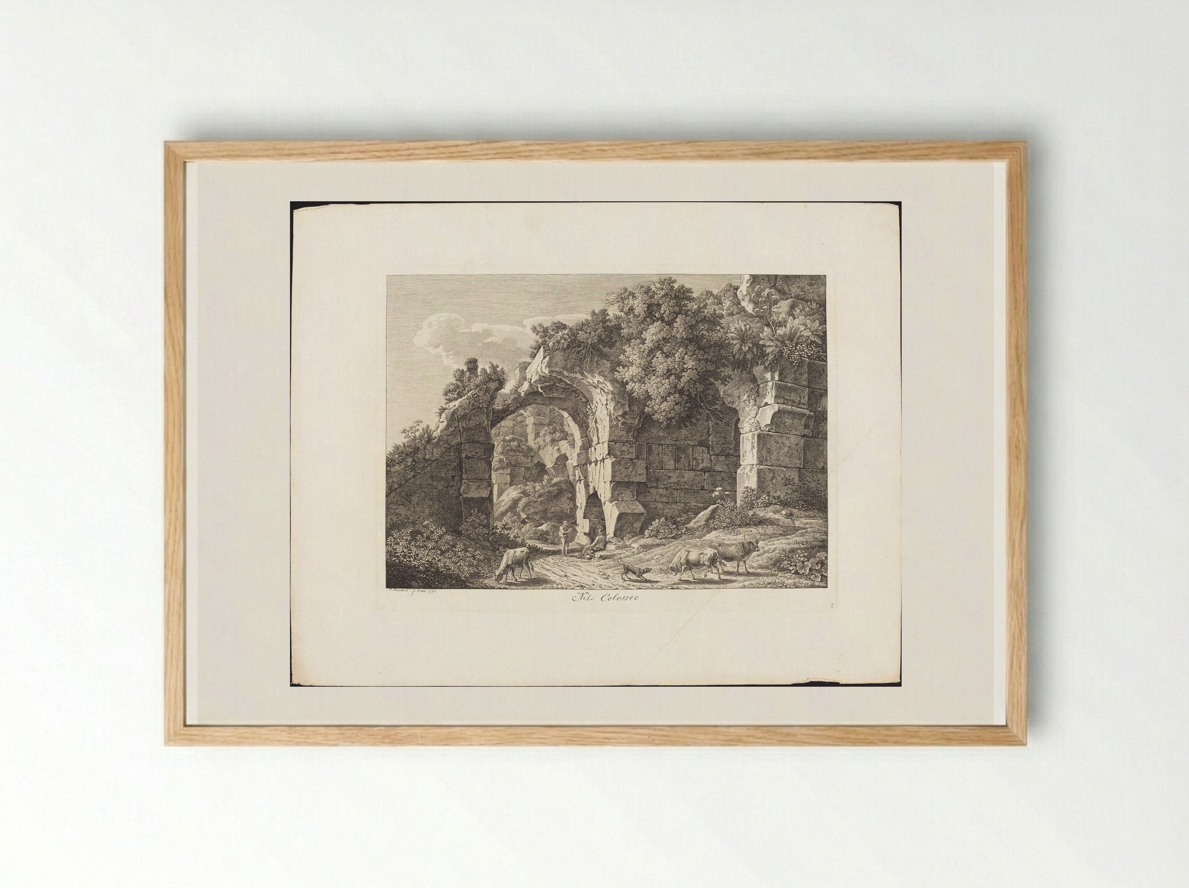 Nel Colosseo - Johann Christian Reinhart - Framed Print Wood